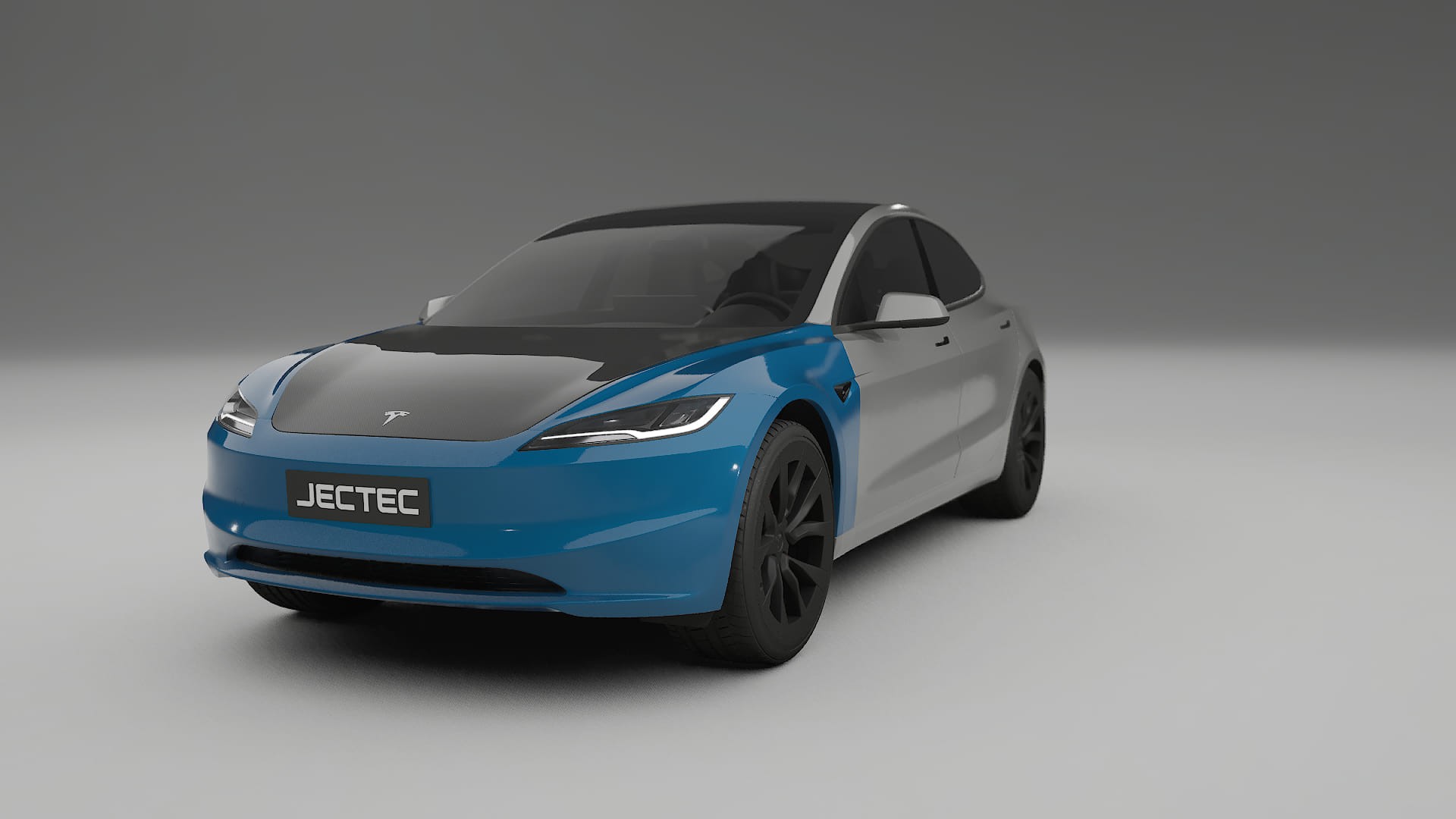 Tesla Model3 Highland PPF | CrystalGuard Frontset mit Carbon-Motorhaube