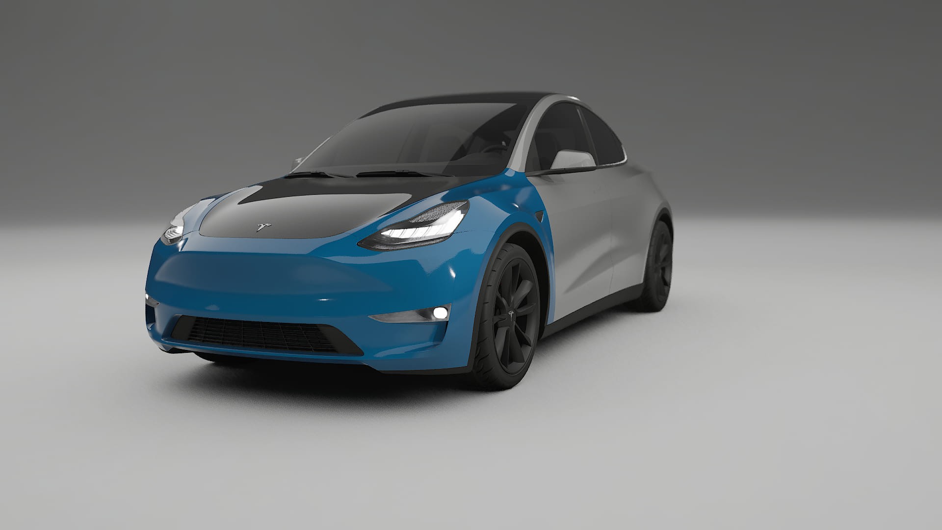 Tesla Model-Y PPF | CrystalGuard Frontset mit Carbon-Motorhaube