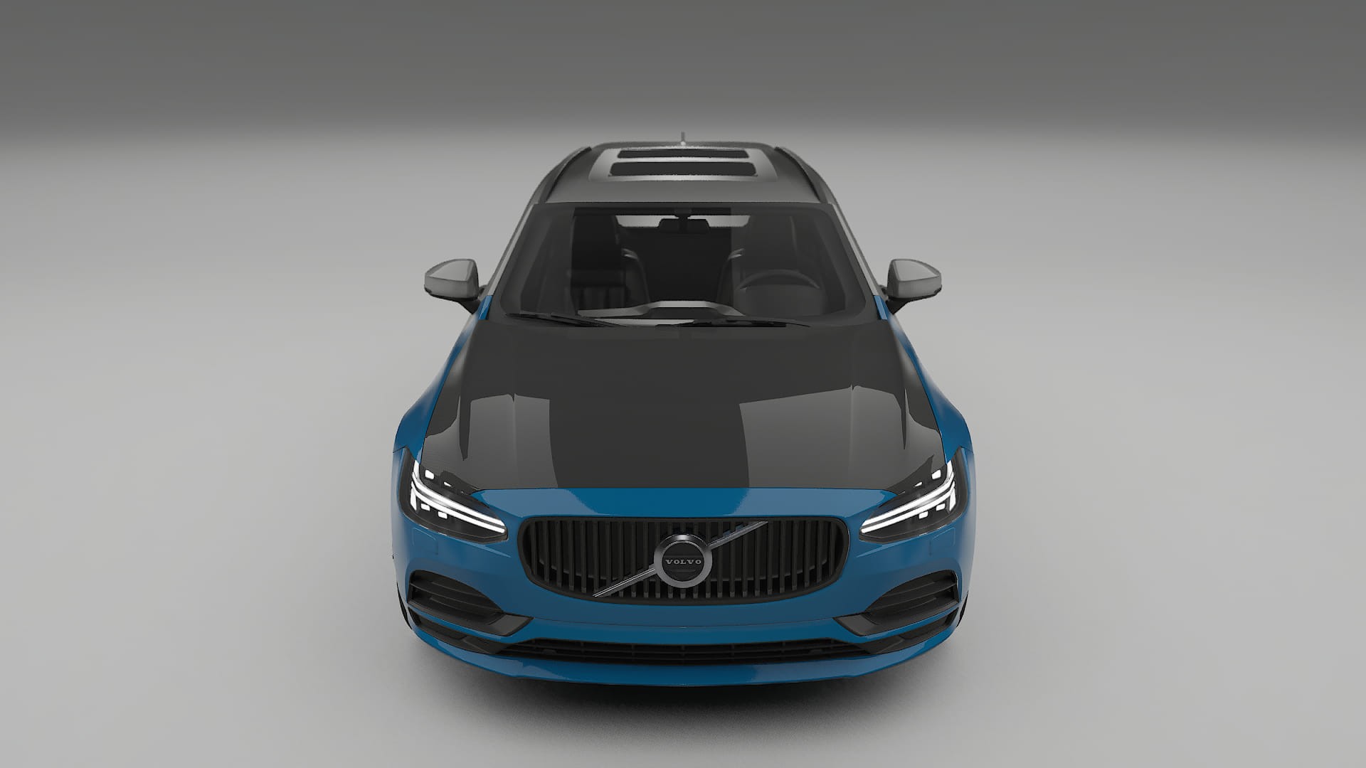 Volvo V90 P5 PPF | CrystalGuard Frontset mit Carbon-Motorhaube