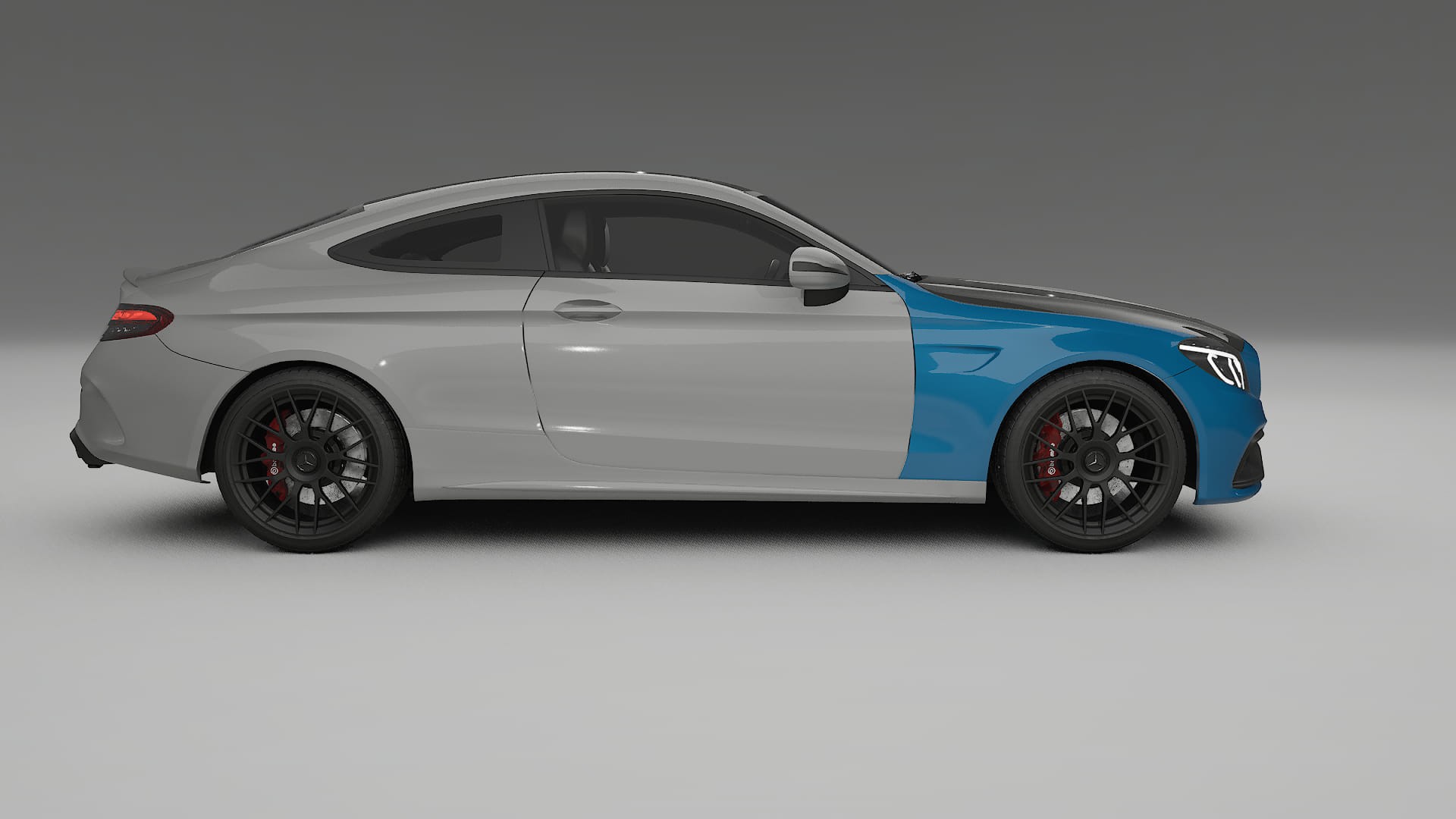 Mercedes C63 AMG W205 Coupe PPF | CrystalGuard Frontset mit Carbon-Motorhaube