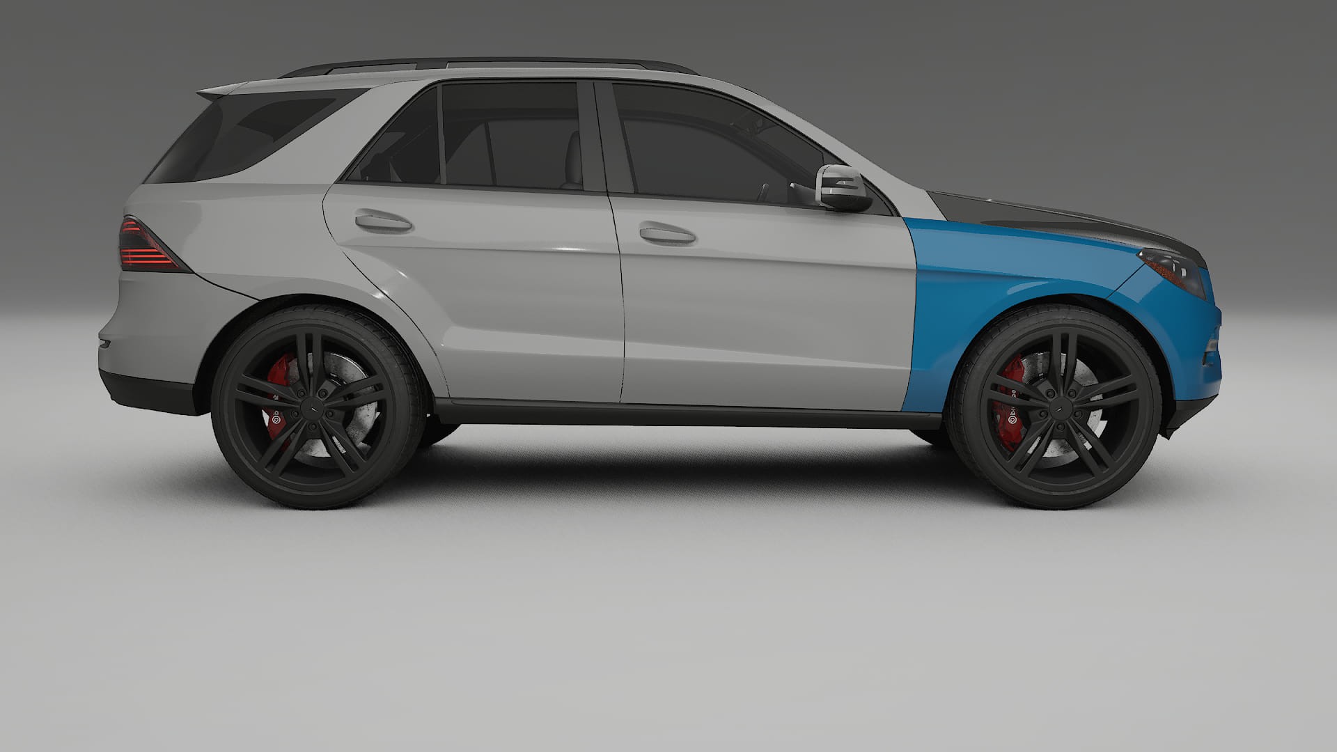 Mercedes M-class W166 PPF | CrystalGuard Frontset mit Carbon-Motorhaube