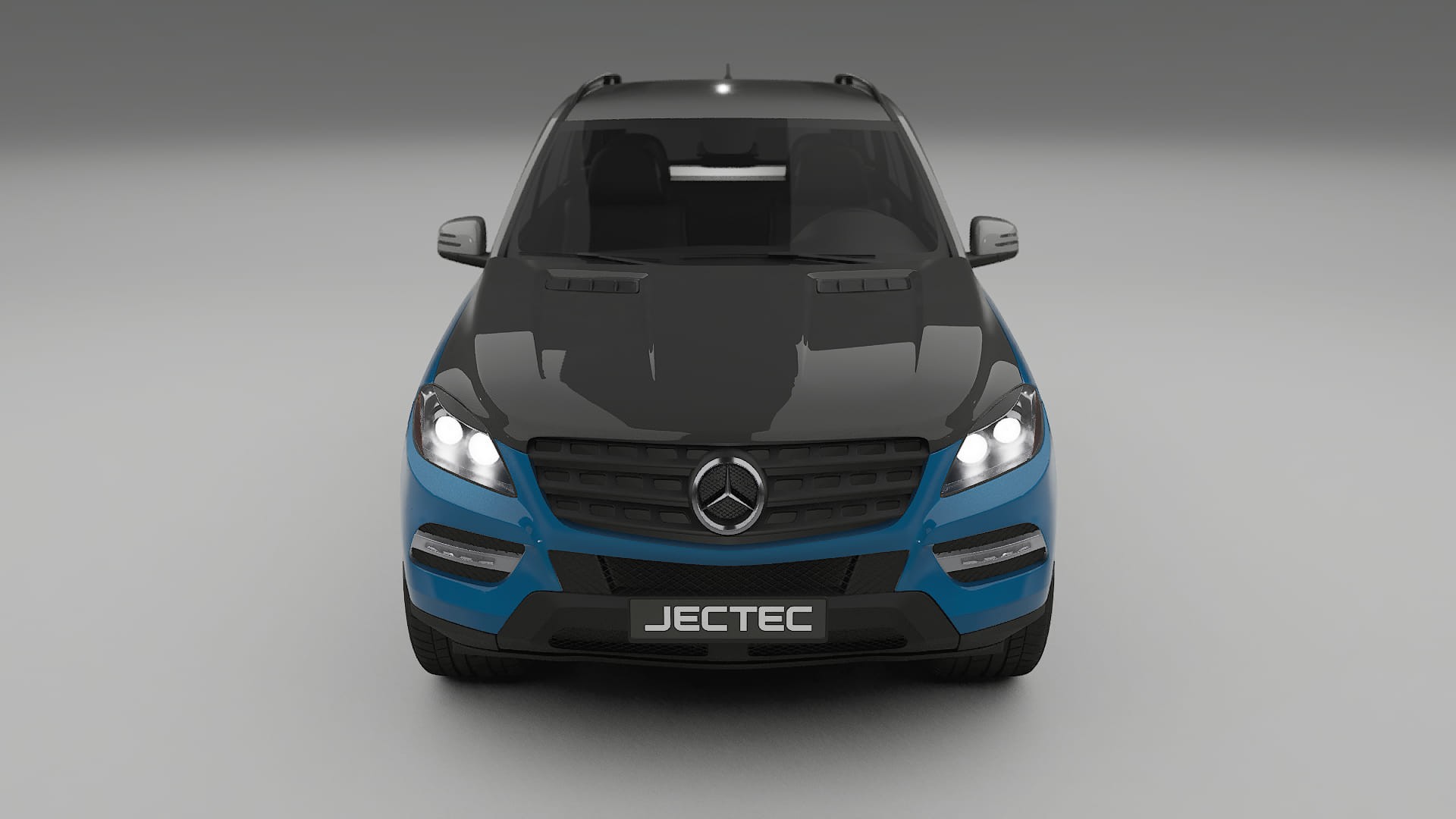 Mercedes M-class W166 PPF | CrystalGuard Frontset mit Carbon-Motorhaube