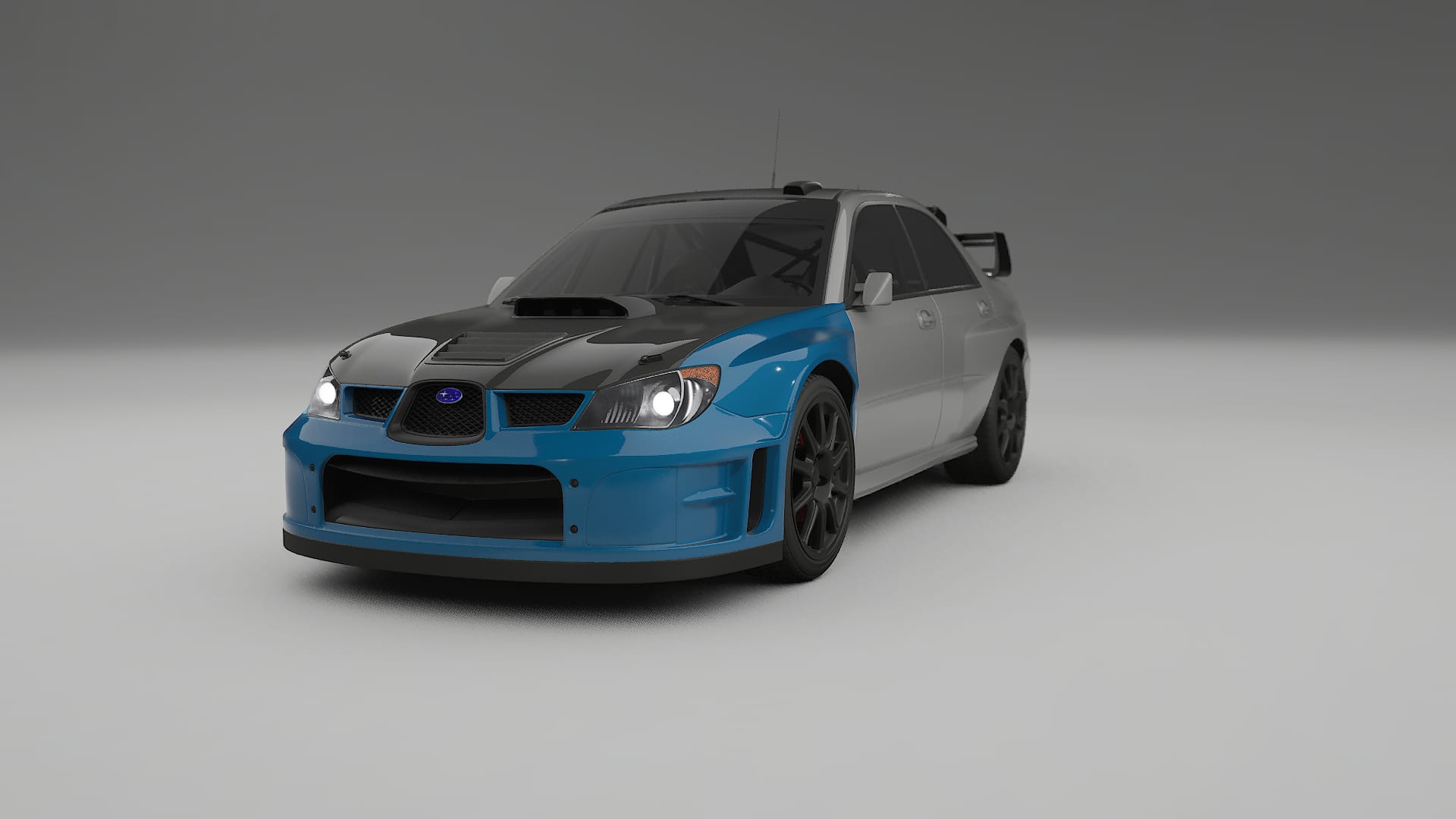 Subaru Impreza WRC GD PPF | CrystalGuard Frontset mit Carbon-Motorhaube