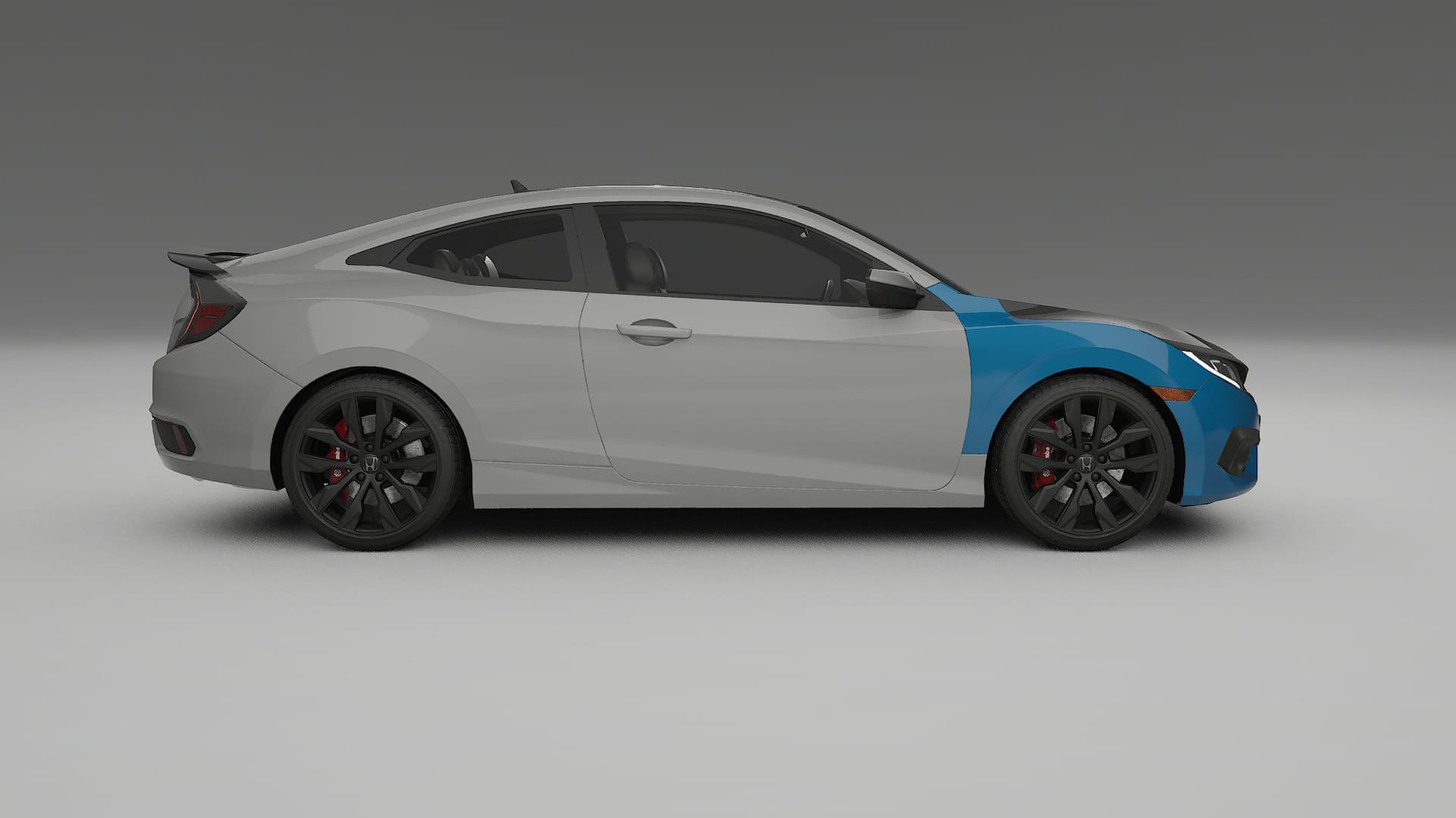 Honda Civic coupe prefacelift PPF | CrystalGuard Frontset mit Carbon-Motorhaube