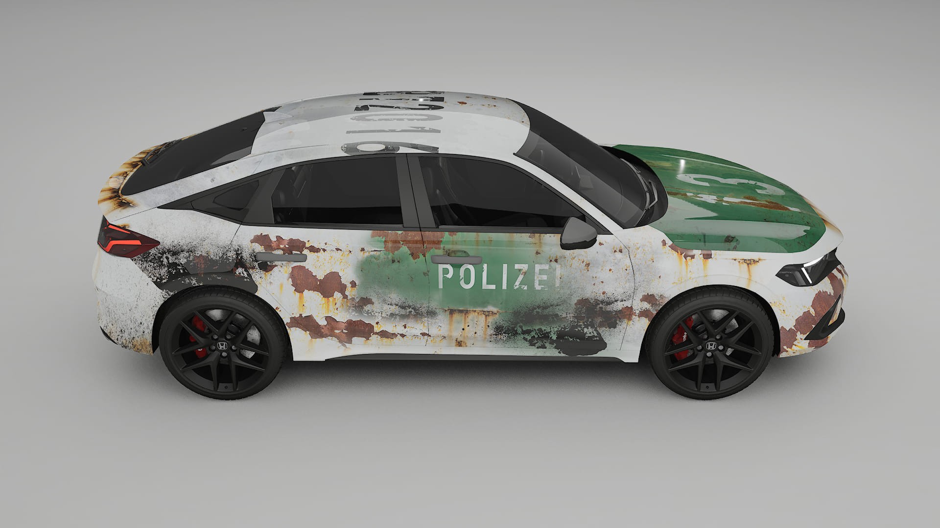 Honda Civic hatchback COBRA 11 – Design-Wrap PPF-Kit aus bedruckbarer Polyurethanfolie