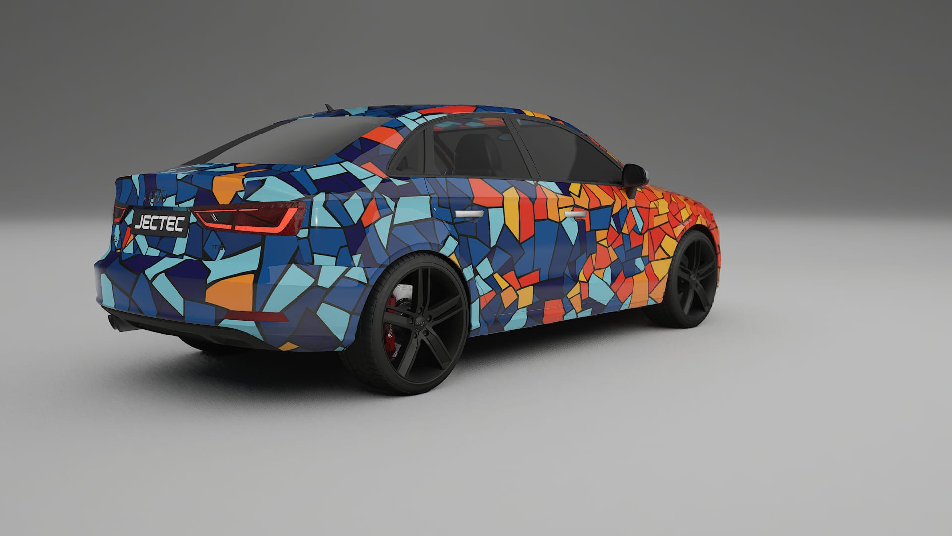 Audi A3 8V sedan prefacelift pre-LCI BARCELONA – Design-Wrap PPF-Kit aus bedruckbarer Polyurethanfolie