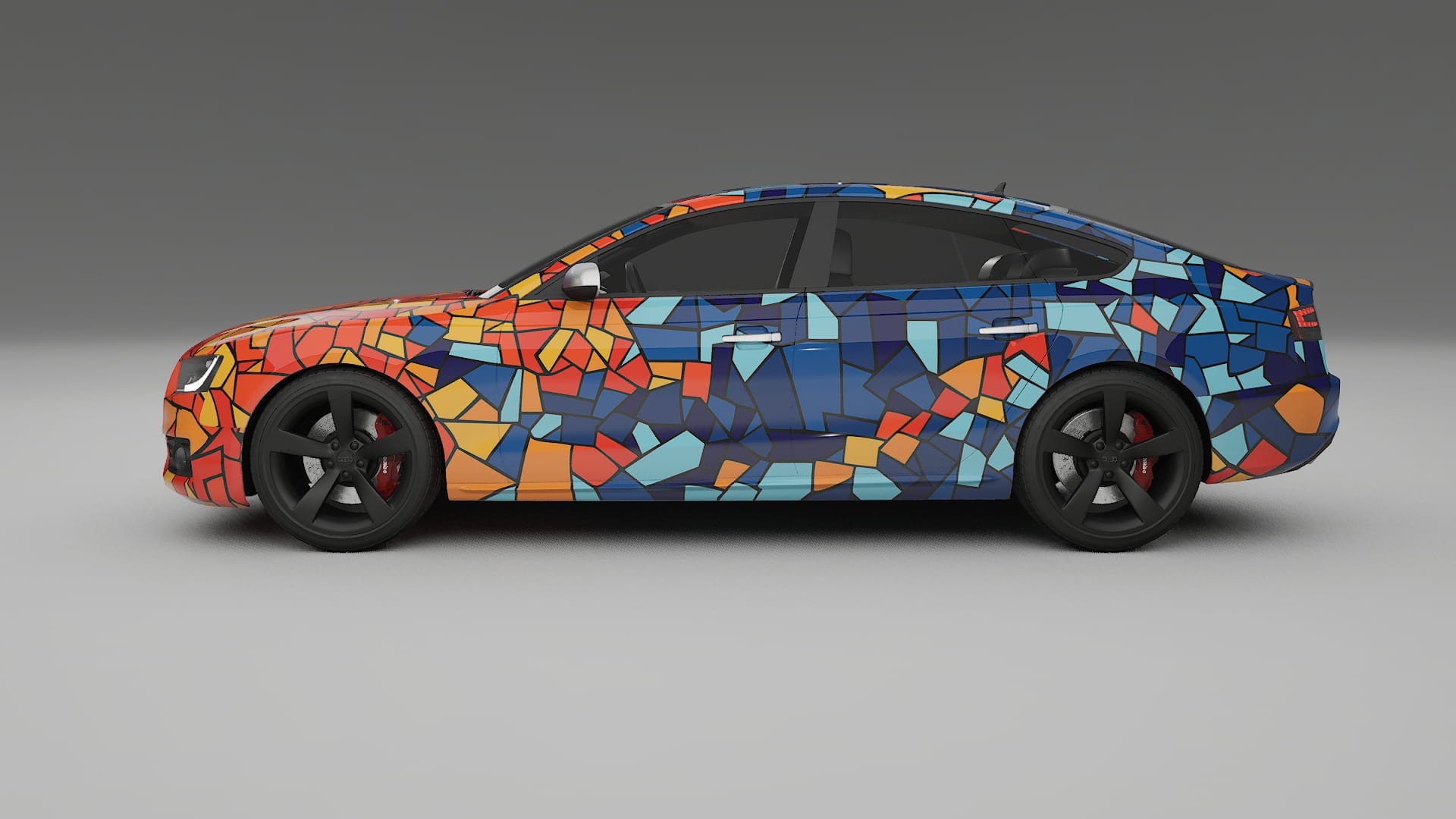 Audi A5 8T Sportback prefacelift pre-LCI BARCELONA – Design-Wrap PPF-Kit aus bedruckbarer Polyurethanfolie