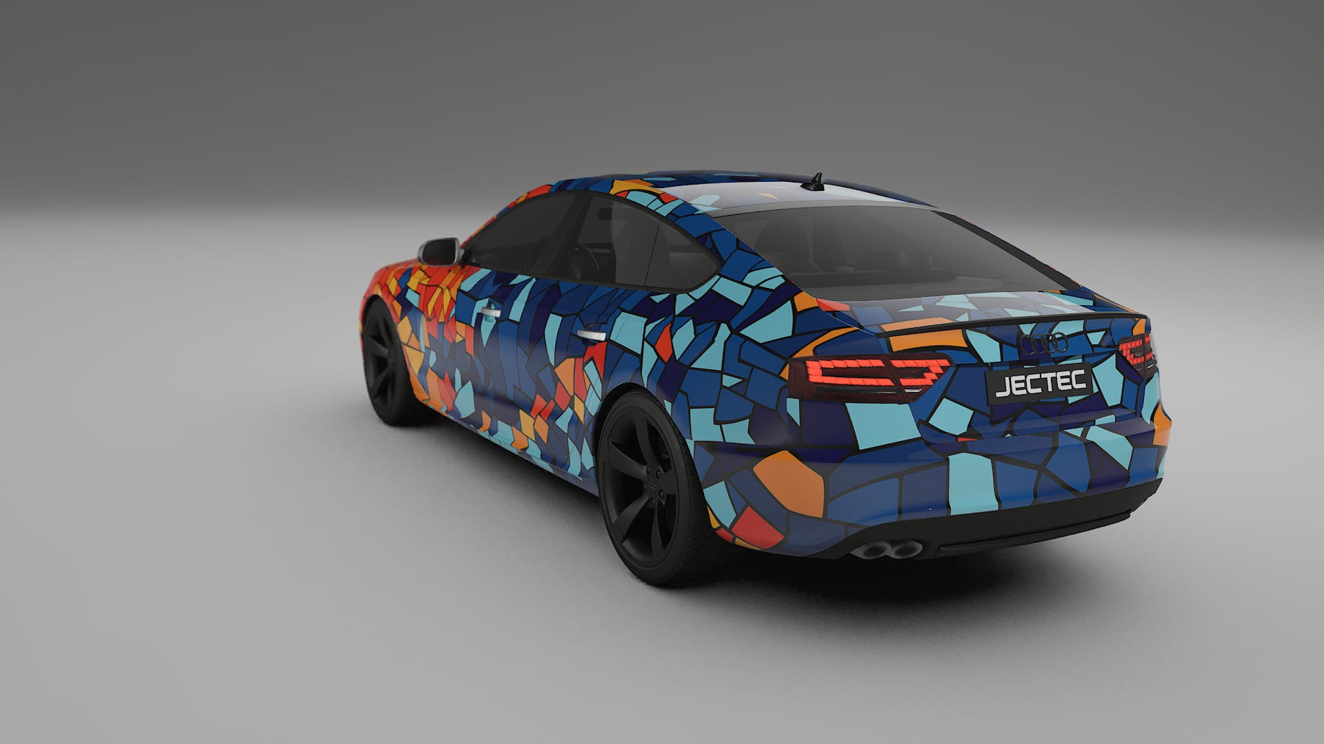 Audi A5 8T Sportback prefacelift pre-LCI BARCELONA – Design-Wrap PPF-Kit aus bedruckbarer Polyurethanfolie