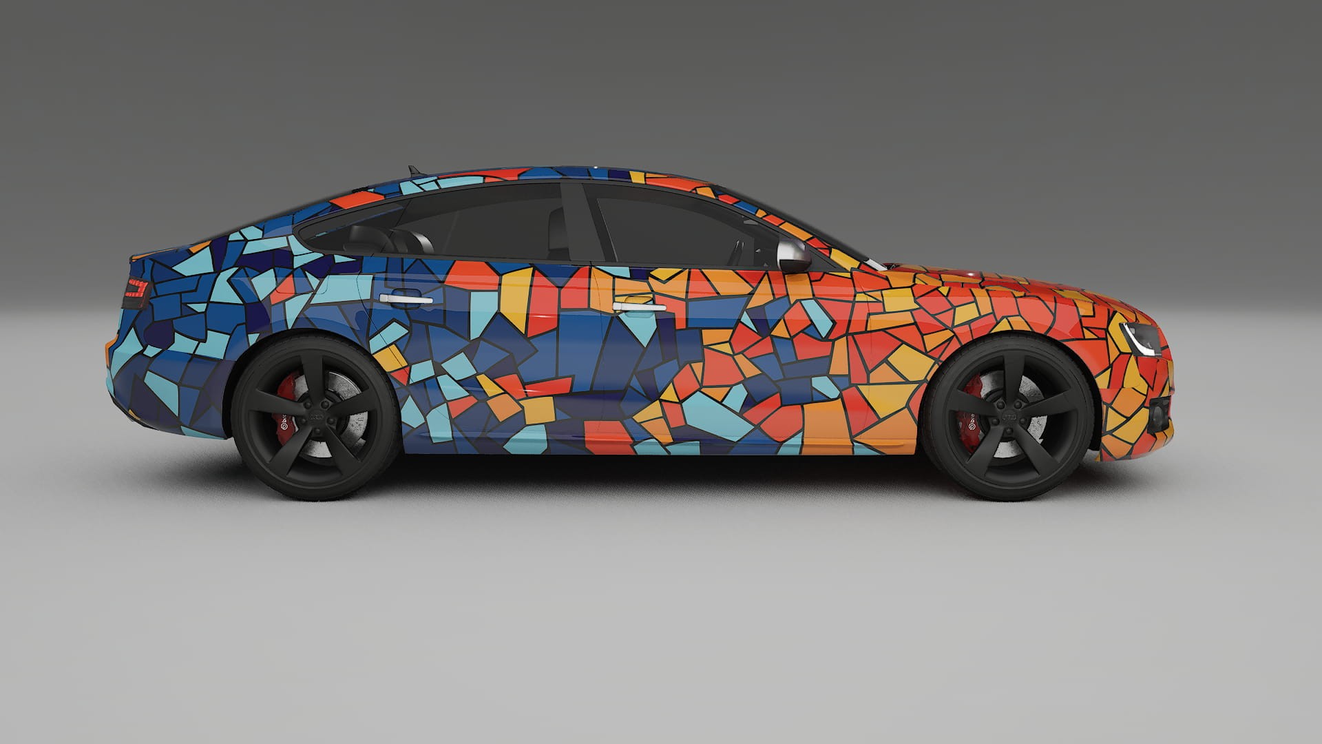 Audi A5 8T Sportback prefacelift pre-LCI BARCELONA – Design-Wrap PPF-Kit aus bedruckbarer Polyurethanfolie