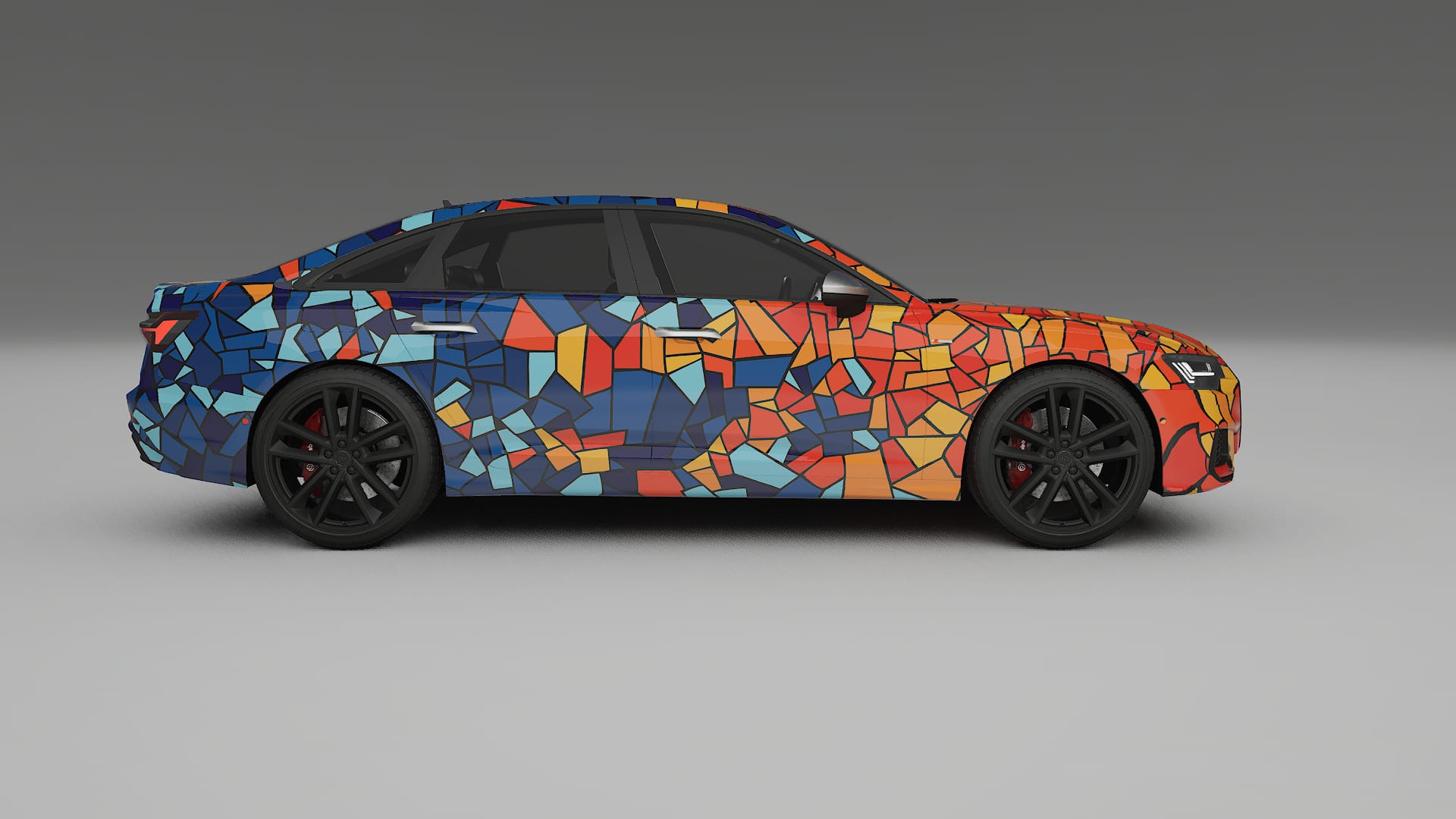Audi A6 S-Line C8 BARCELONA – Design-Wrap PPF-Kit aus bedruckbarer Polyurethanfolie