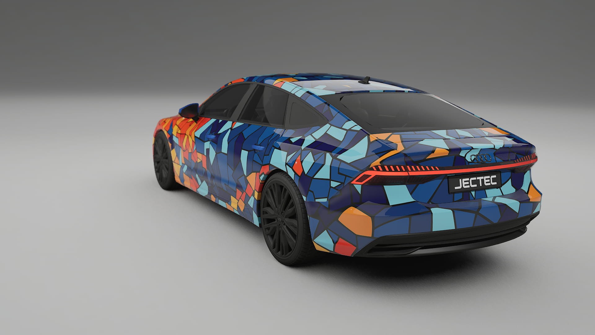 Audi A7 C8 Sportback prefacelift pre-LCI BARCELONA – Design-Wrap PPF-Kit aus bedruckbarer Polyurethanfolie