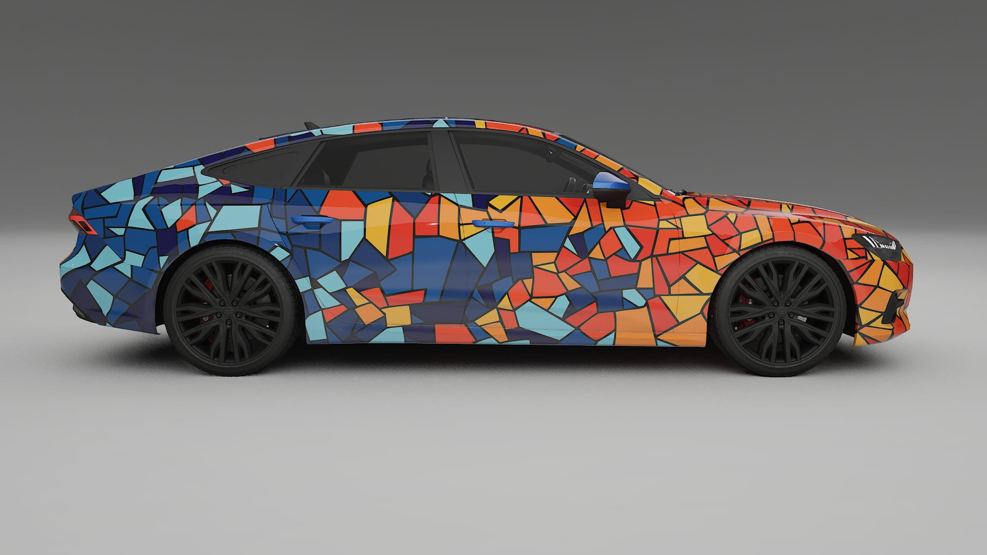 Audi A7 C8 Sportback prefacelift pre-LCI BARCELONA – Design-Wrap PPF-Kit aus bedruckbarer Polyurethanfolie