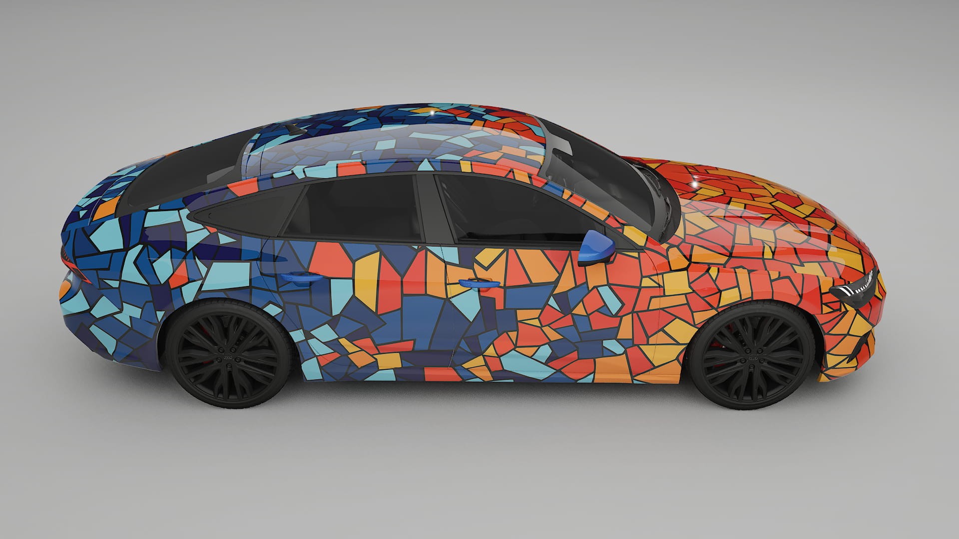 Audi A7 C8 Sportback prefacelift pre-LCI BARCELONA – Design-Wrap PPF-Kit aus bedruckbarer Polyurethanfolie