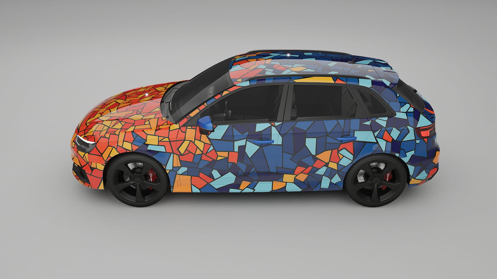 Audi RS3 Sportback 8V facelift LCI BARCELONA – Design-Wrap PPF-Kit aus bedruckbarer Polyurethanfolie