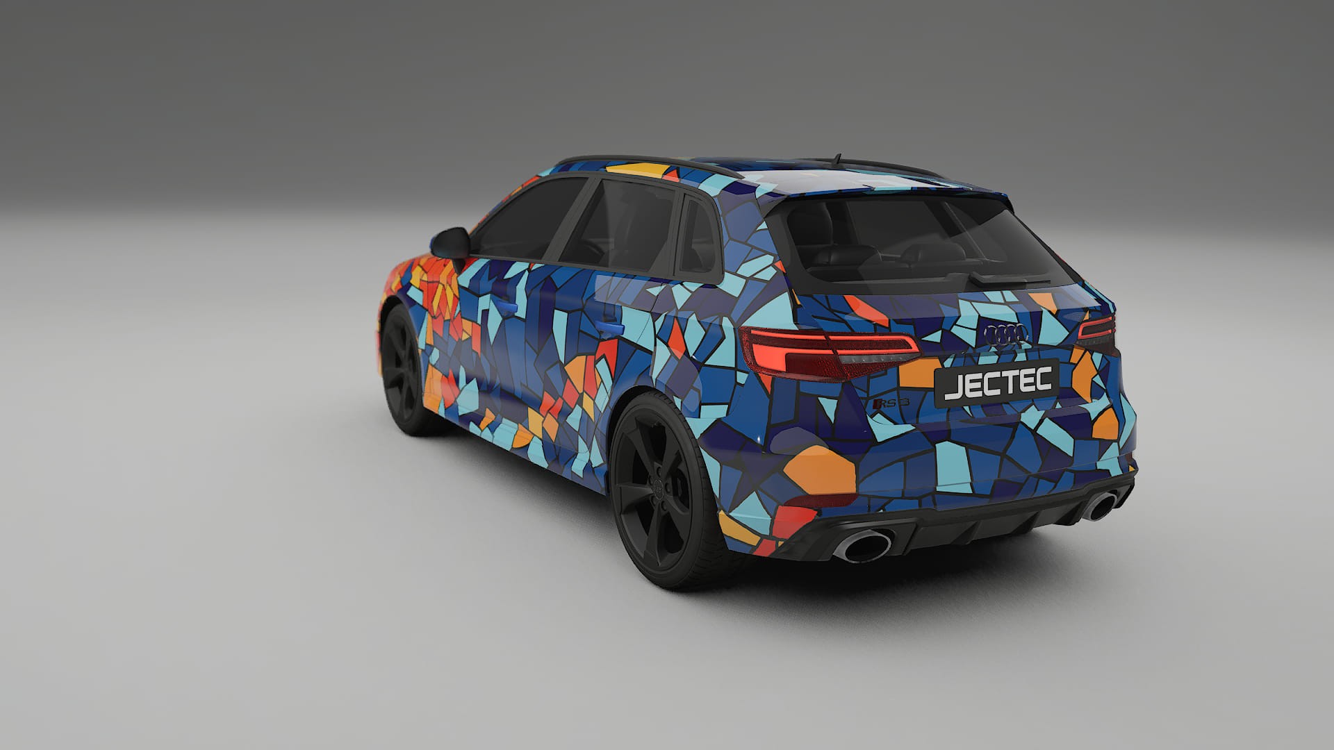 Audi RS3 Sportback 8V facelift LCI BARCELONA – Design-Wrap PPF-Kit aus bedruckbarer Polyurethanfolie