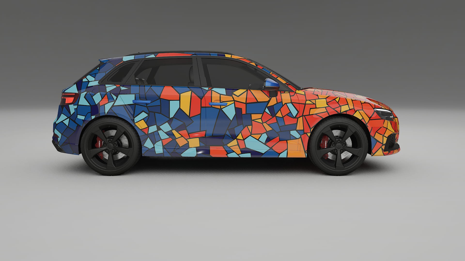 Audi RS3 Sportback 8V facelift LCI BARCELONA – Design-Wrap PPF-Kit aus bedruckbarer Polyurethanfolie