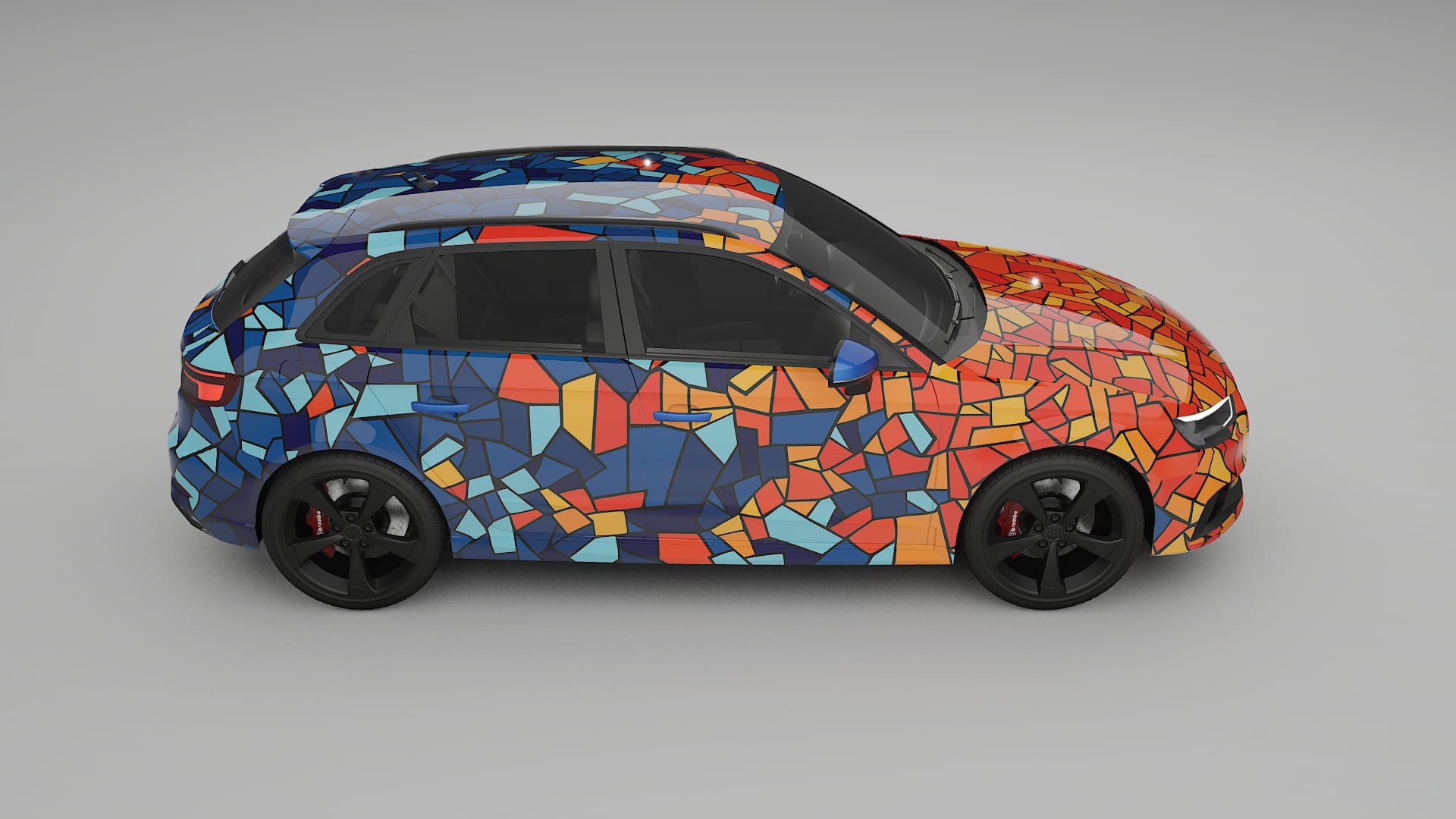 Audi RS3 Sportback 8V facelift LCI BARCELONA – Design-Wrap PPF-Kit aus bedruckbarer Polyurethanfolie