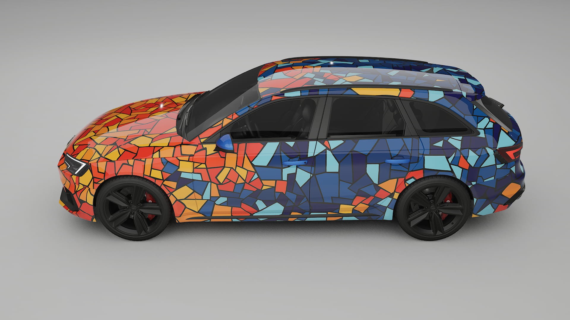 Audi RS4 Avant B9 prefacelift pre-LCI BARCELONA – Design-Wrap PPF-Kit aus bedruckbarer Polyurethanfolie