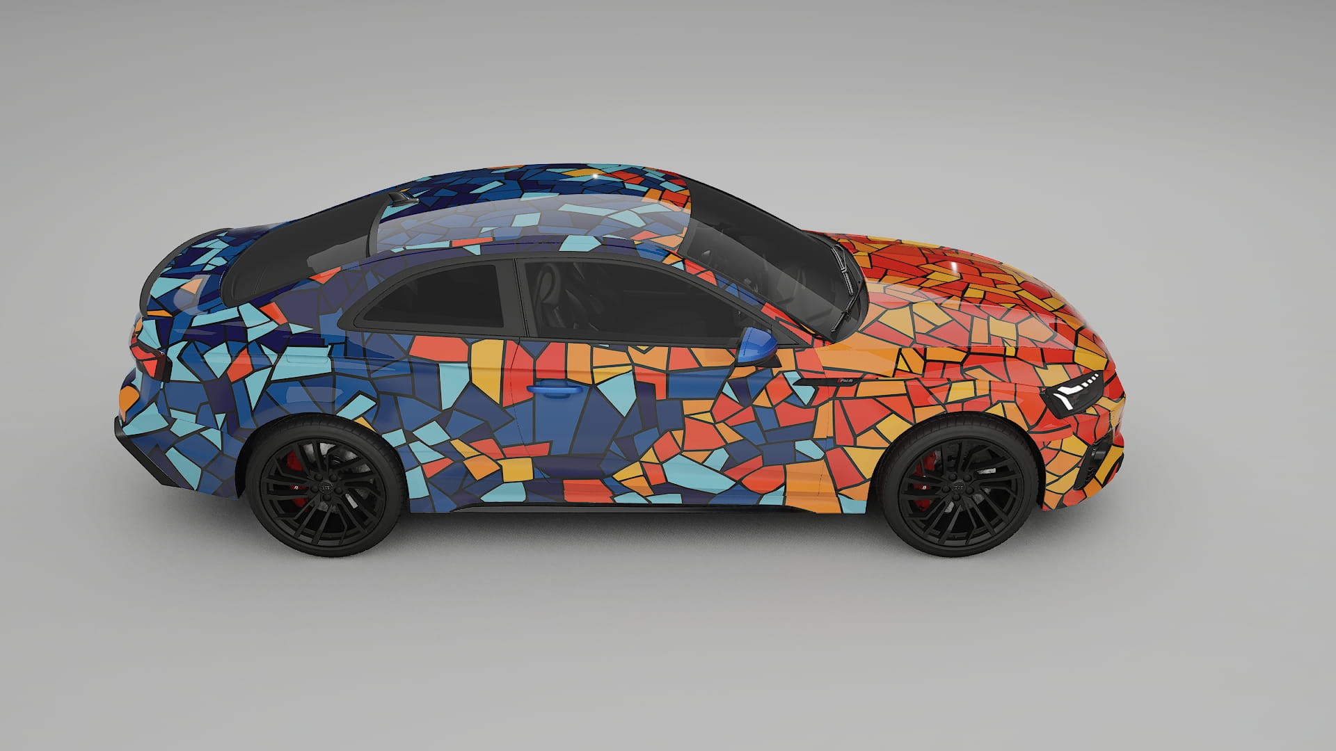 Audi RS5 Coupe B9 facelift pre-LCI BARCELONA – Design-Wrap PPF-Kit aus bedruckbarer Polyurethanfolie