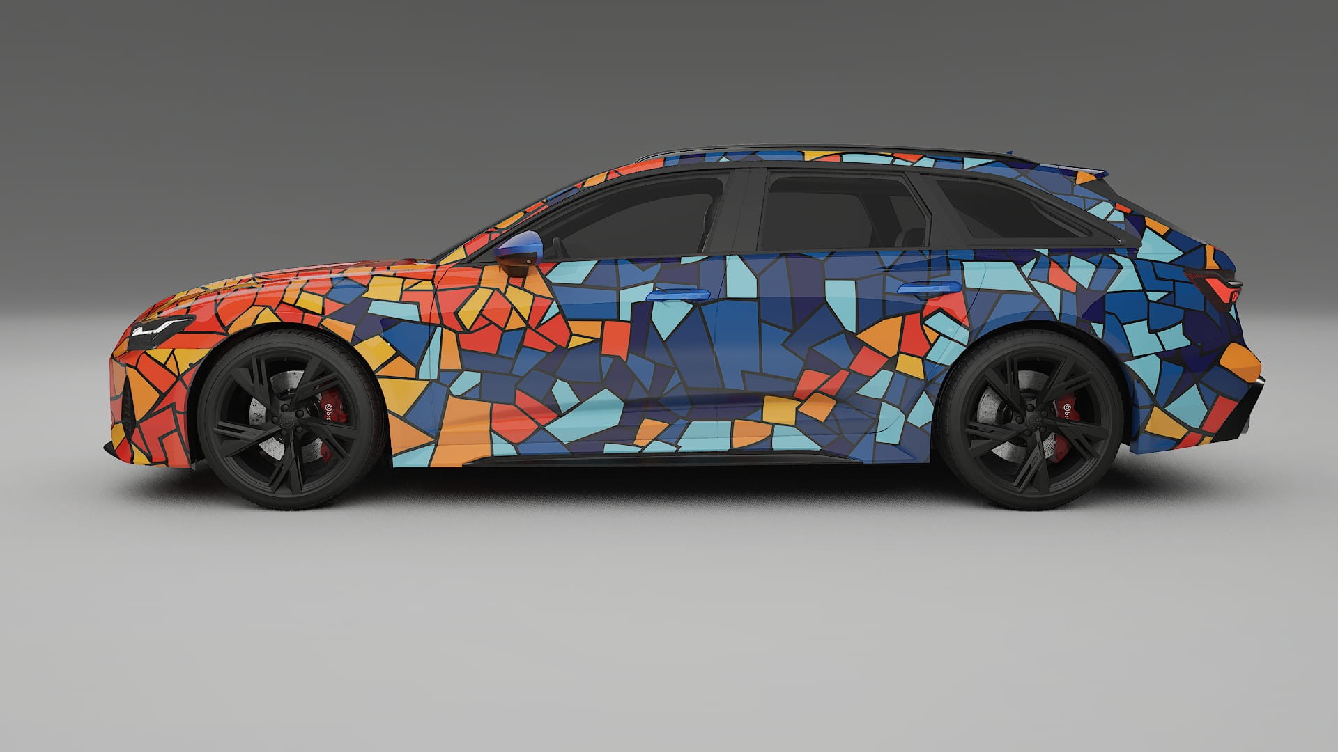 Audi RS6 Avant C8 facelift LCI BARCELONA – Design-Wrap PPF-Kit aus bedruckbarer Polyurethanfolie