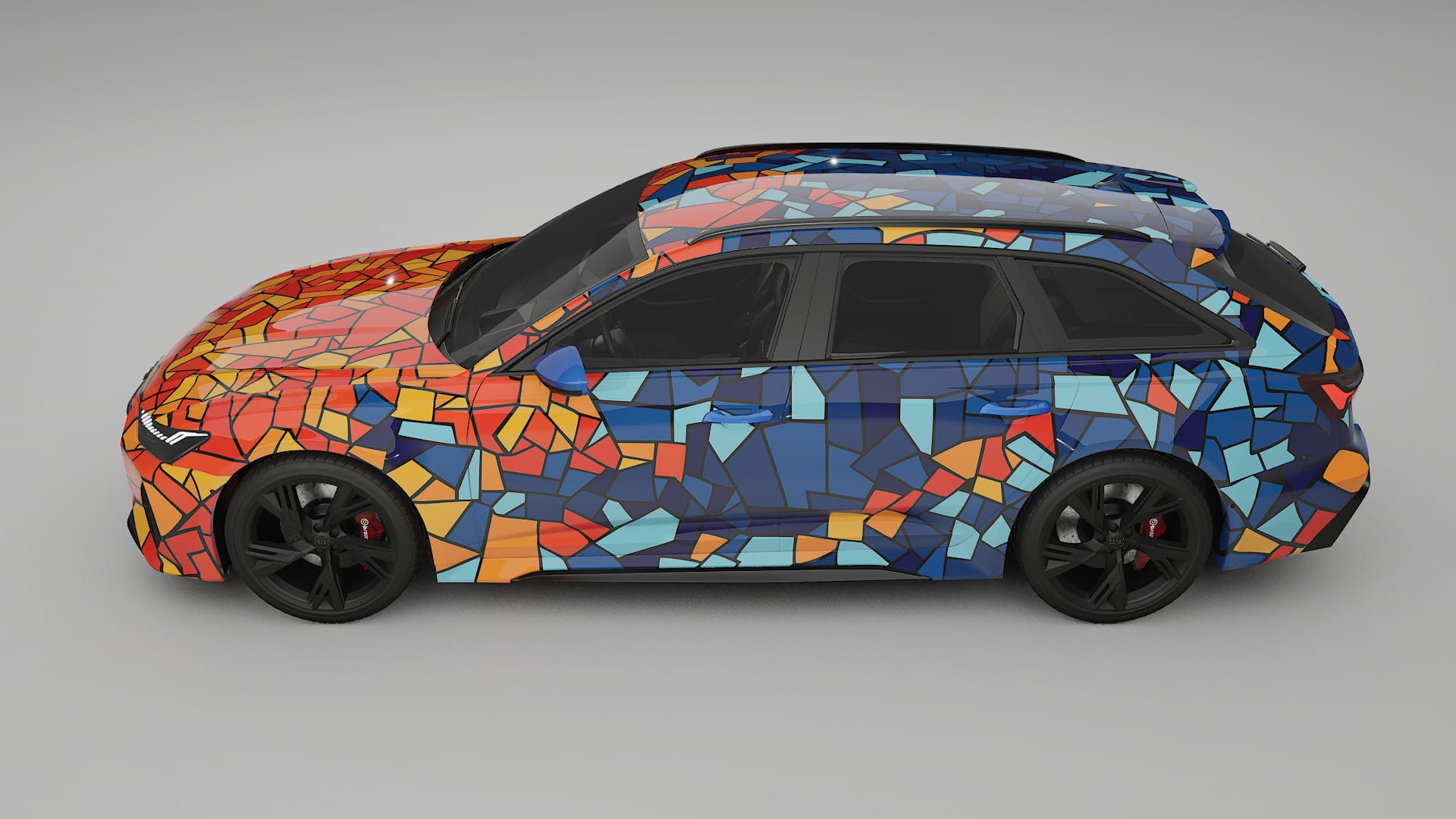 Audi RS6 Avant C8 facelift LCI BARCELONA – Design-Wrap PPF-Kit aus bedruckbarer Polyurethanfolie