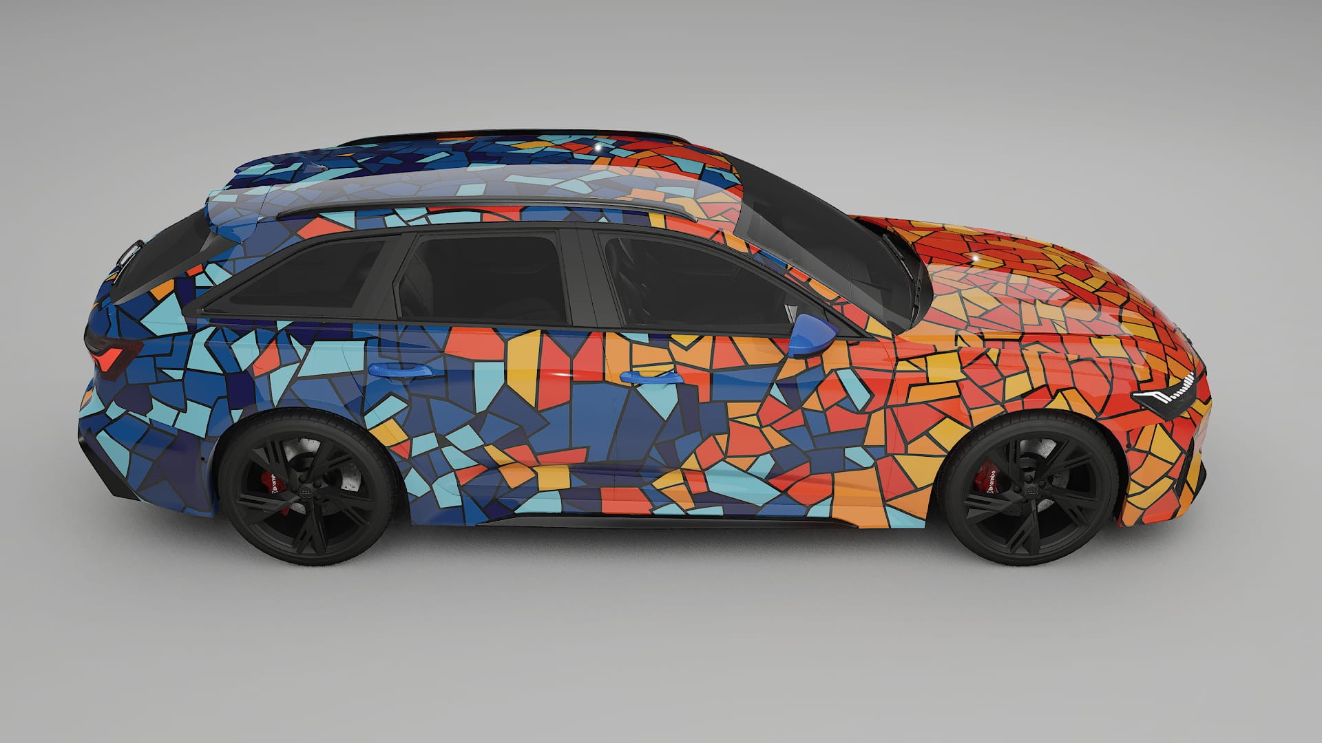 Audi RS6 Avant C8 facelift LCI BARCELONA – Design-Wrap PPF-Kit aus bedruckbarer Polyurethanfolie
