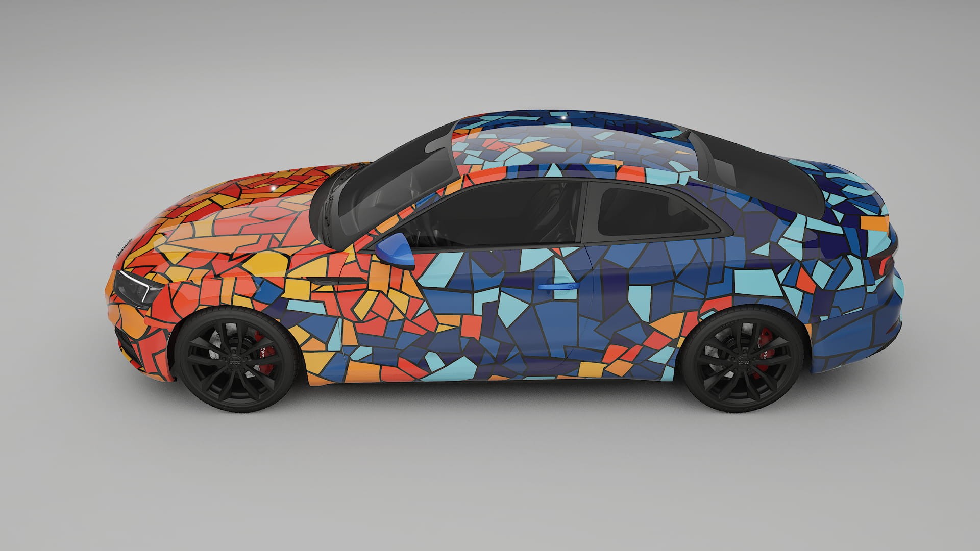 Audi S5 B9 prefacelift pre-LCI BARCELONA – Design-Wrap PPF-Kit aus bedruckbarer Polyurethanfolie