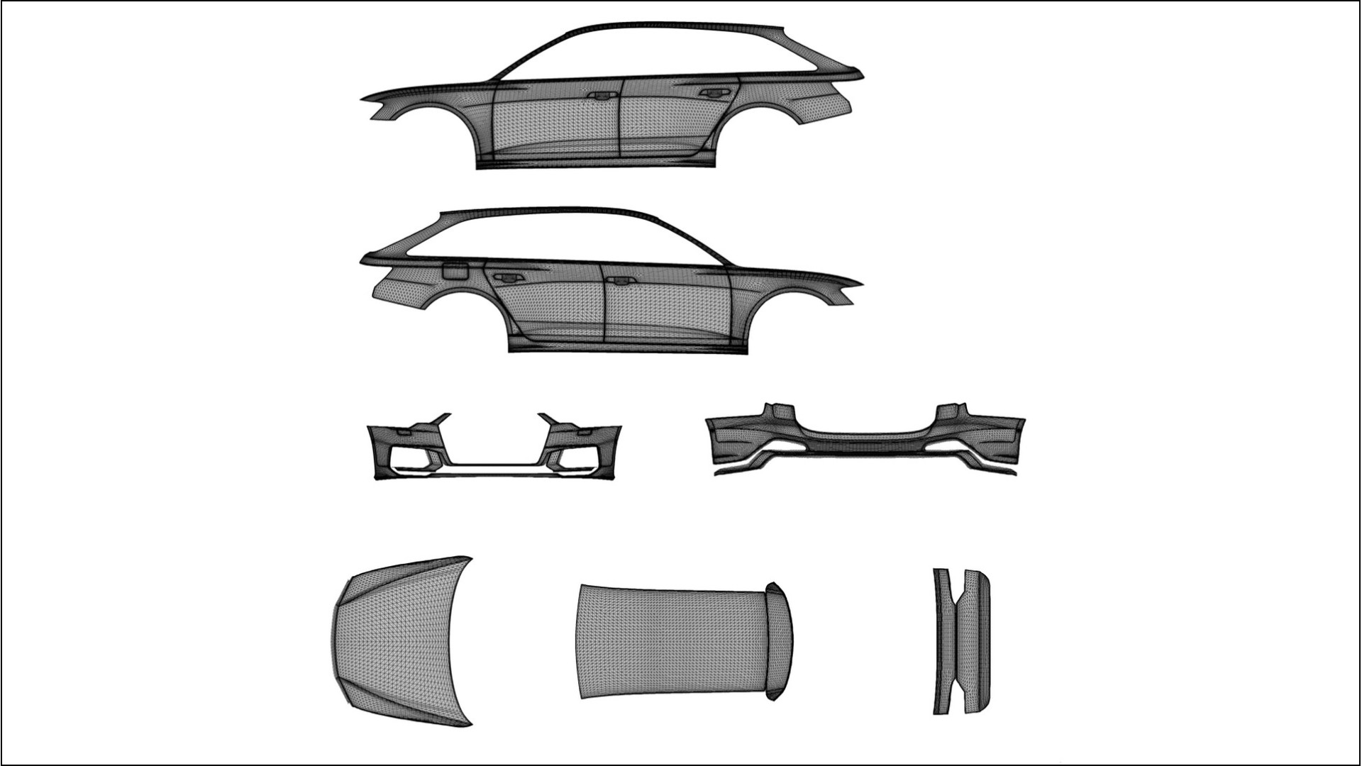 Audi S6 Avant prefacelift pre-LCI C8 BARCELONA – Design-Wrap PPF-Kit aus bedruckbarer Polyurethanfolie