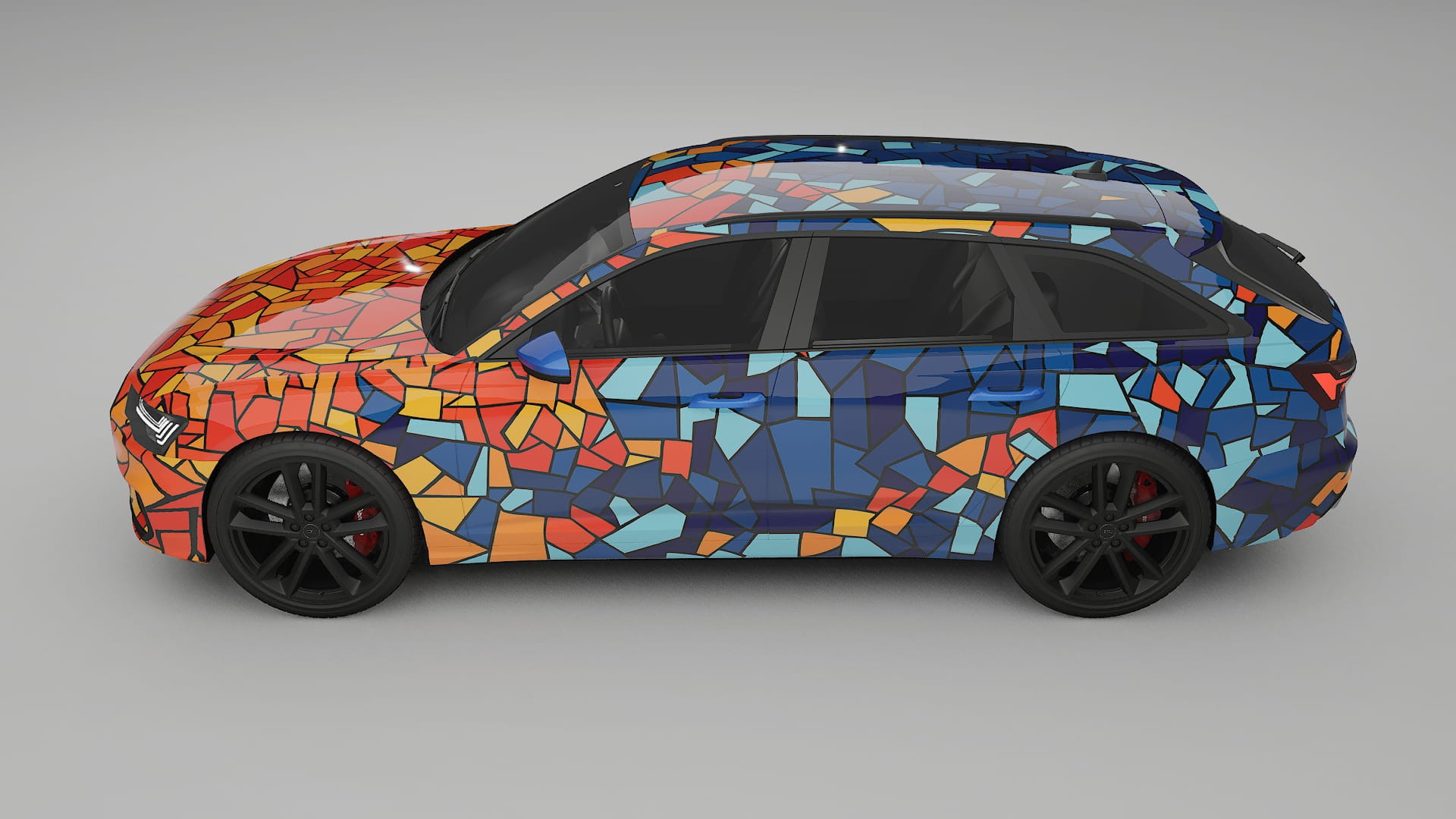 Audi S6 Avant prefacelift pre-LCI C8 BARCELONA – Design-Wrap PPF-Kit aus bedruckbarer Polyurethanfolie