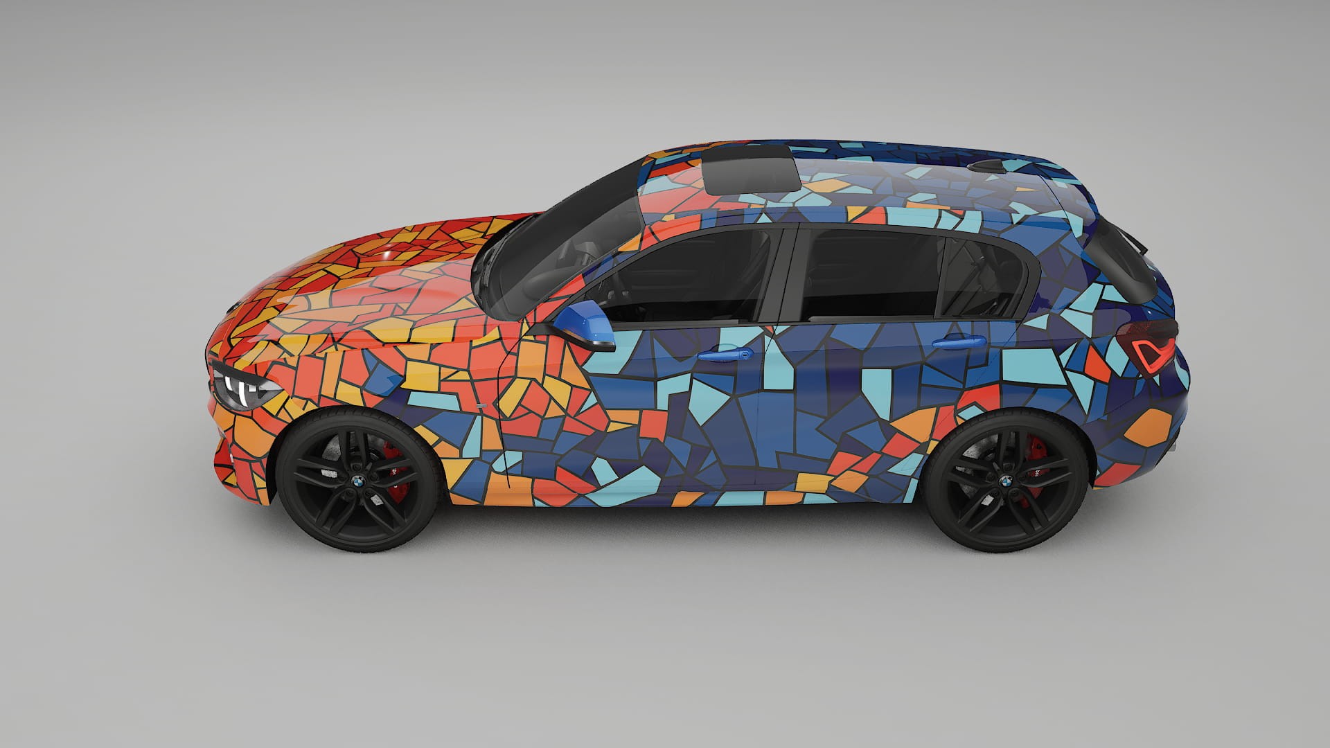 BMW 1 F20 facelift LCI BARCELONA – Design-Wrap PPF-Kit aus bedruckbarer Polyurethanfolie