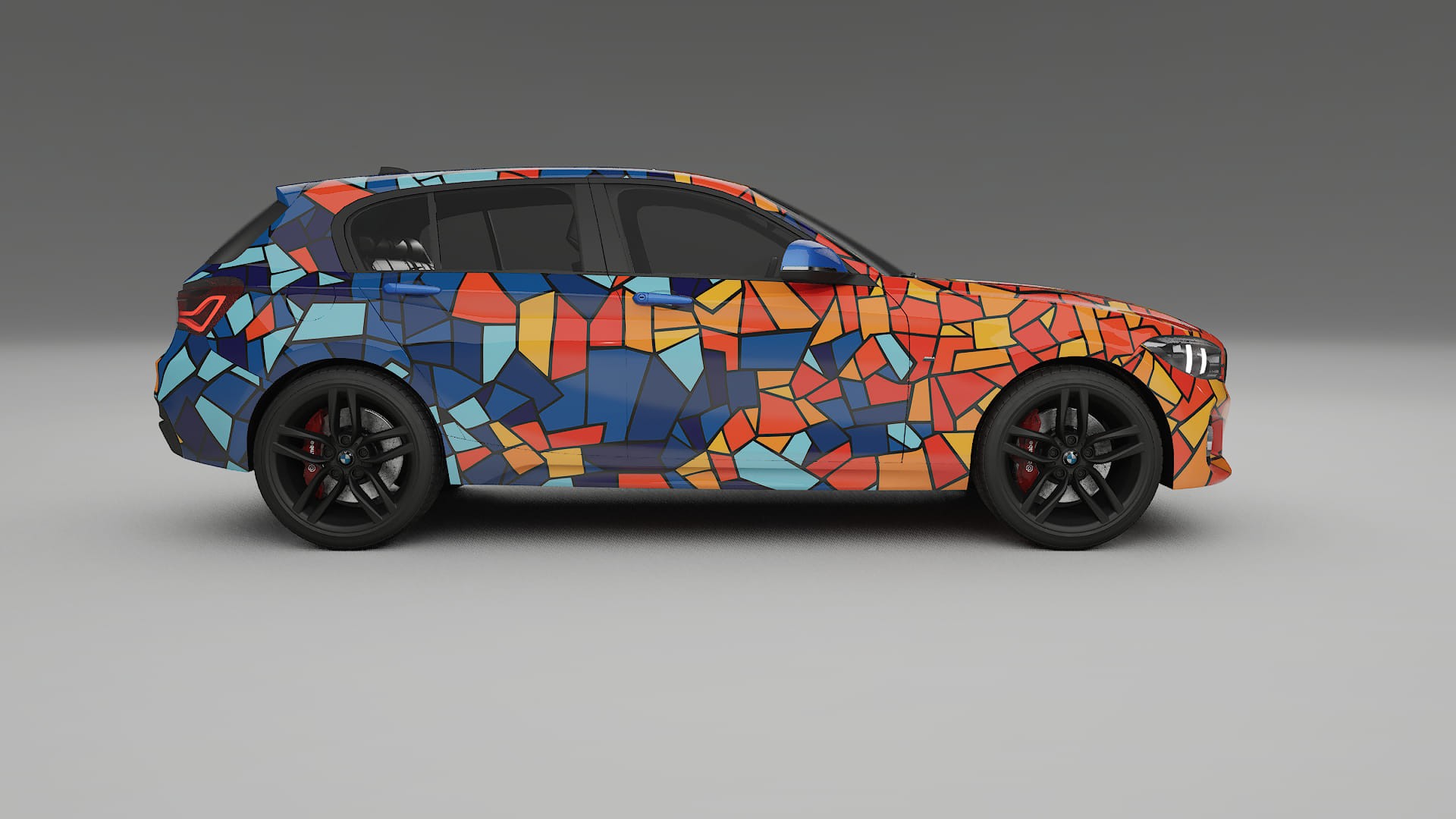 BMW 1 F20 facelift LCI BARCELONA – Design-Wrap PPF-Kit aus bedruckbarer Polyurethanfolie
