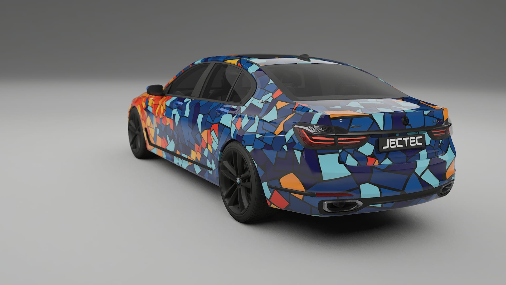 BMW 7 G11 G12 facelift LCI BARCELONA – Design-Wrap PPF-Kit aus bedruckbarer Polyurethanfolie