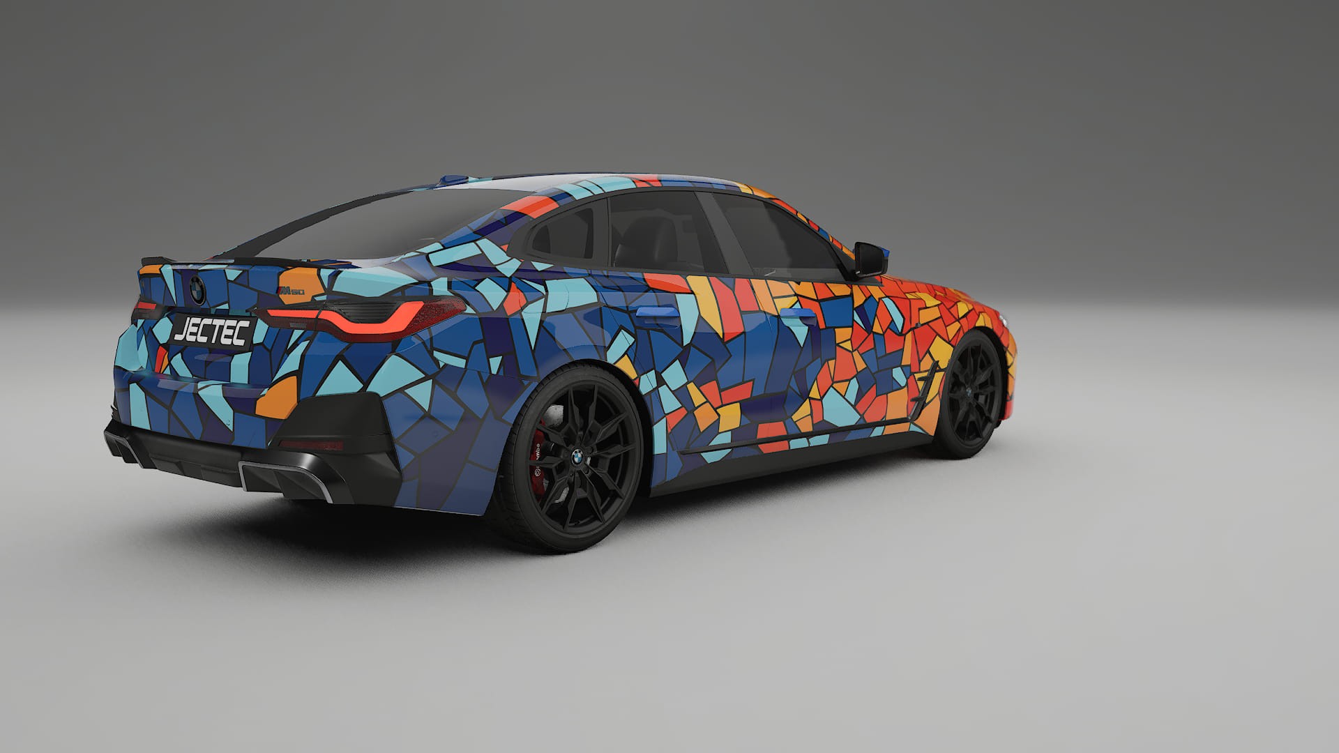BMW I4 G26 M-Package BARCELONA – Design-Wrap PPF-Kit aus bedruckbarer Polyurethanfolie