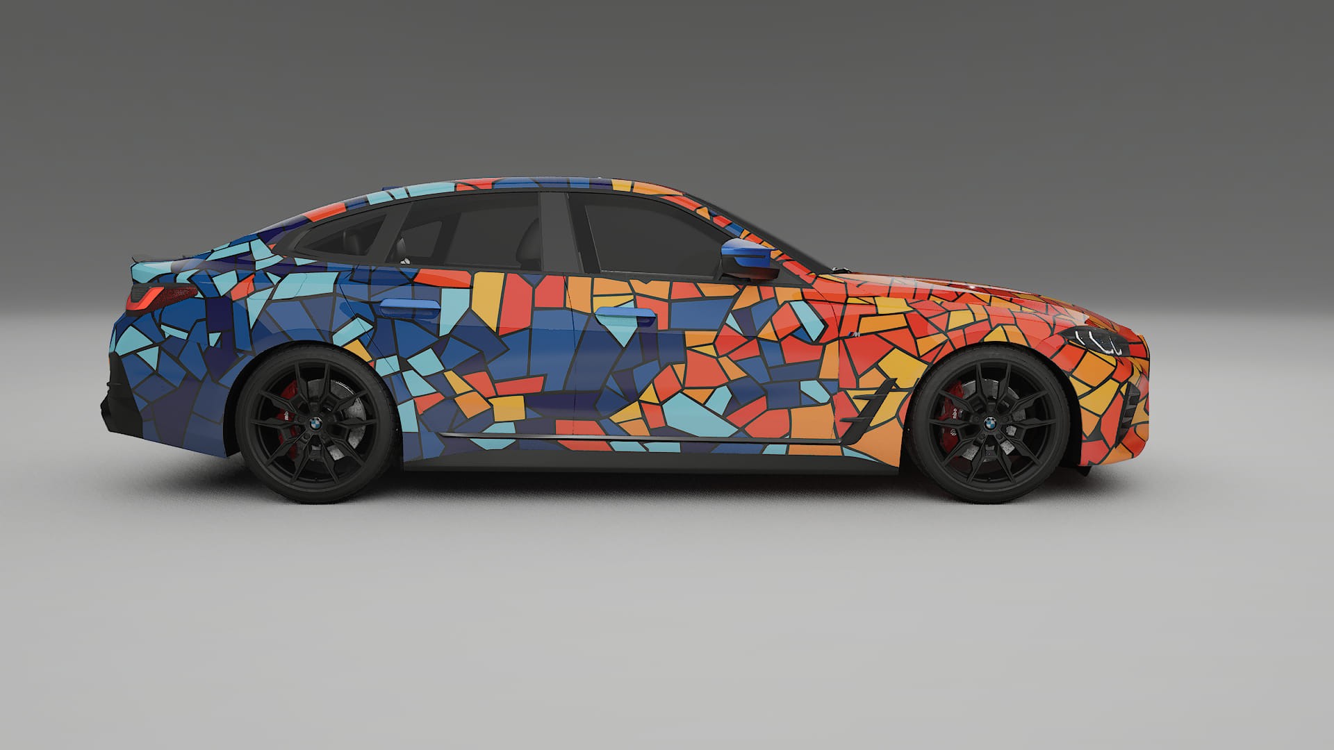 BMW I4 G26 M-Package BARCELONA – Design-Wrap PPF-Kit aus bedruckbarer Polyurethanfolie