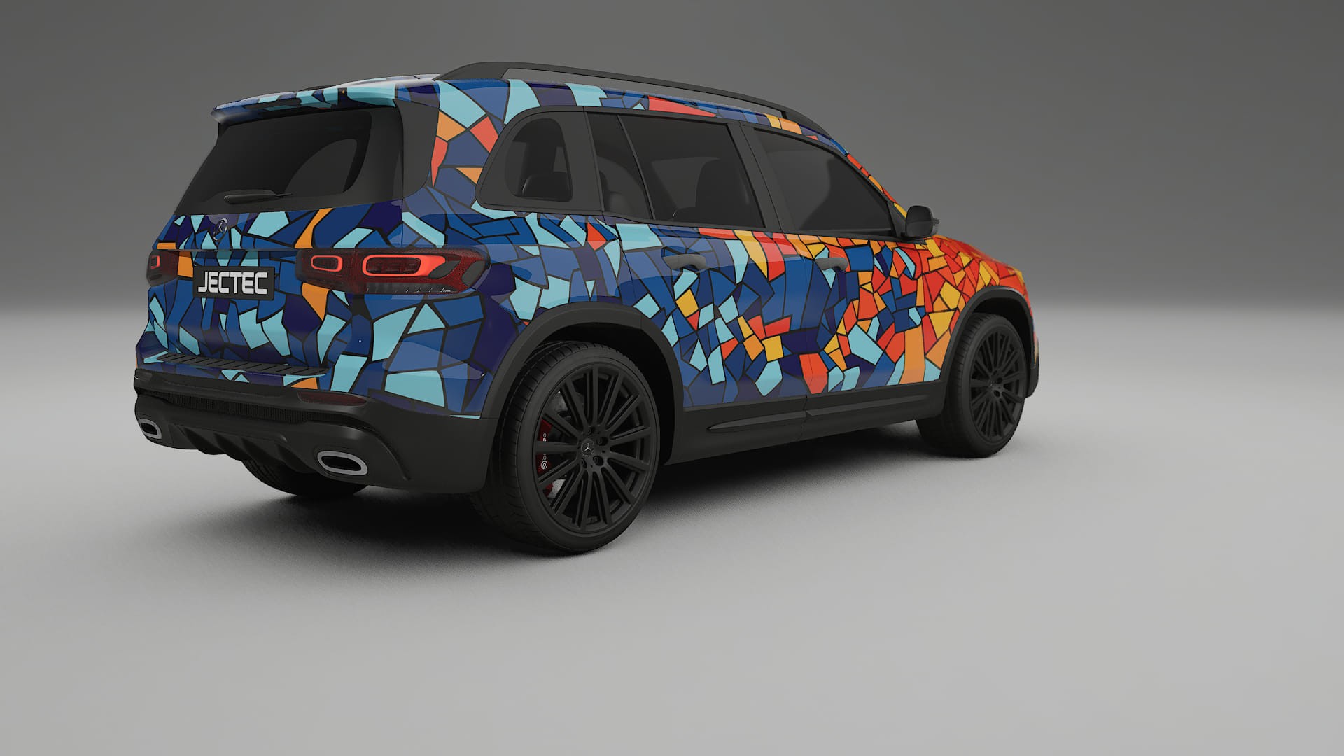 Mercedes AMG GLB BARCELONA – Design-Wrap PPF-Kit aus bedruckbarer Polyurethanfolie