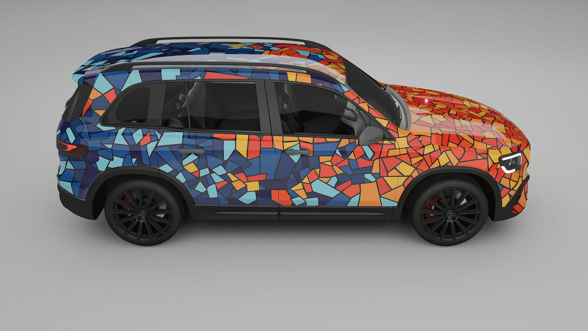 Mercedes AMG GLB BARCELONA – Design-Wrap PPF-Kit aus bedruckbarer Polyurethanfolie