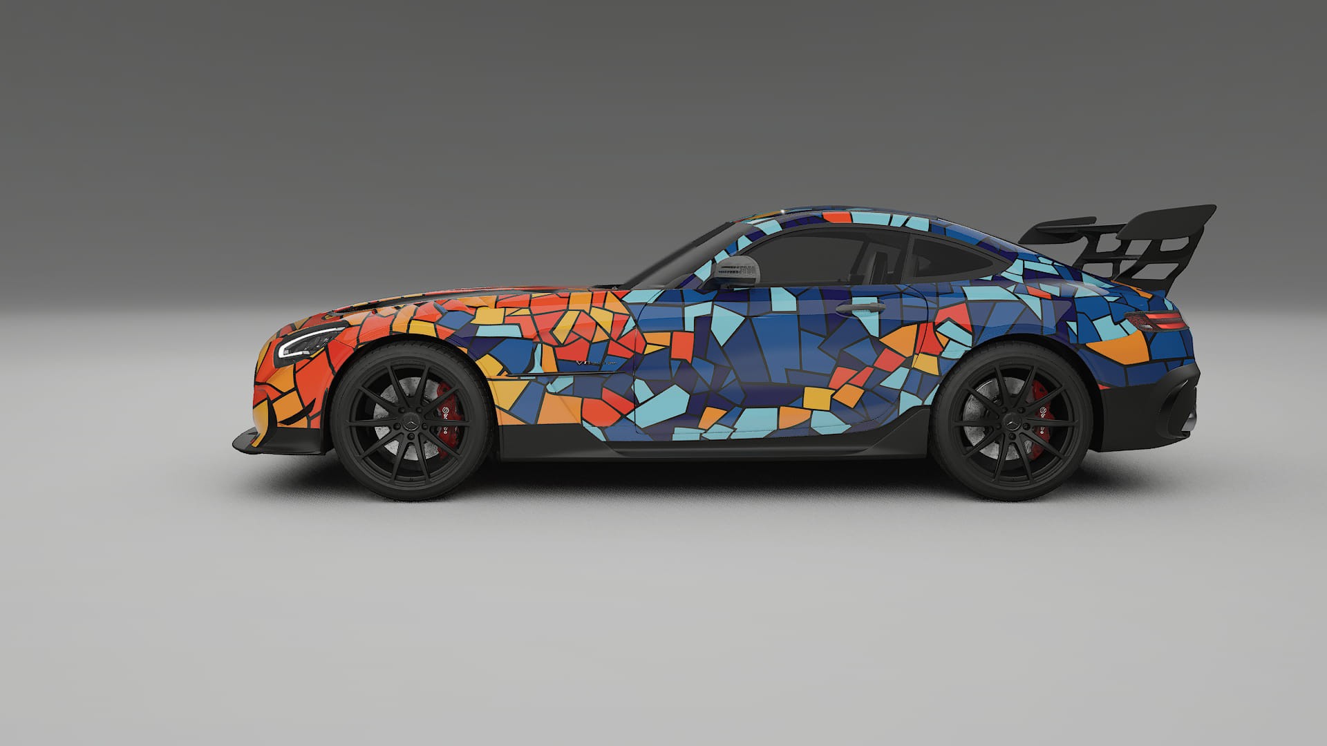 Mercedes AMG GT Black Series C192 Coupe BARCELONA – Design-Wrap PPF-Kit aus bedruckbarer Polyurethanfolie