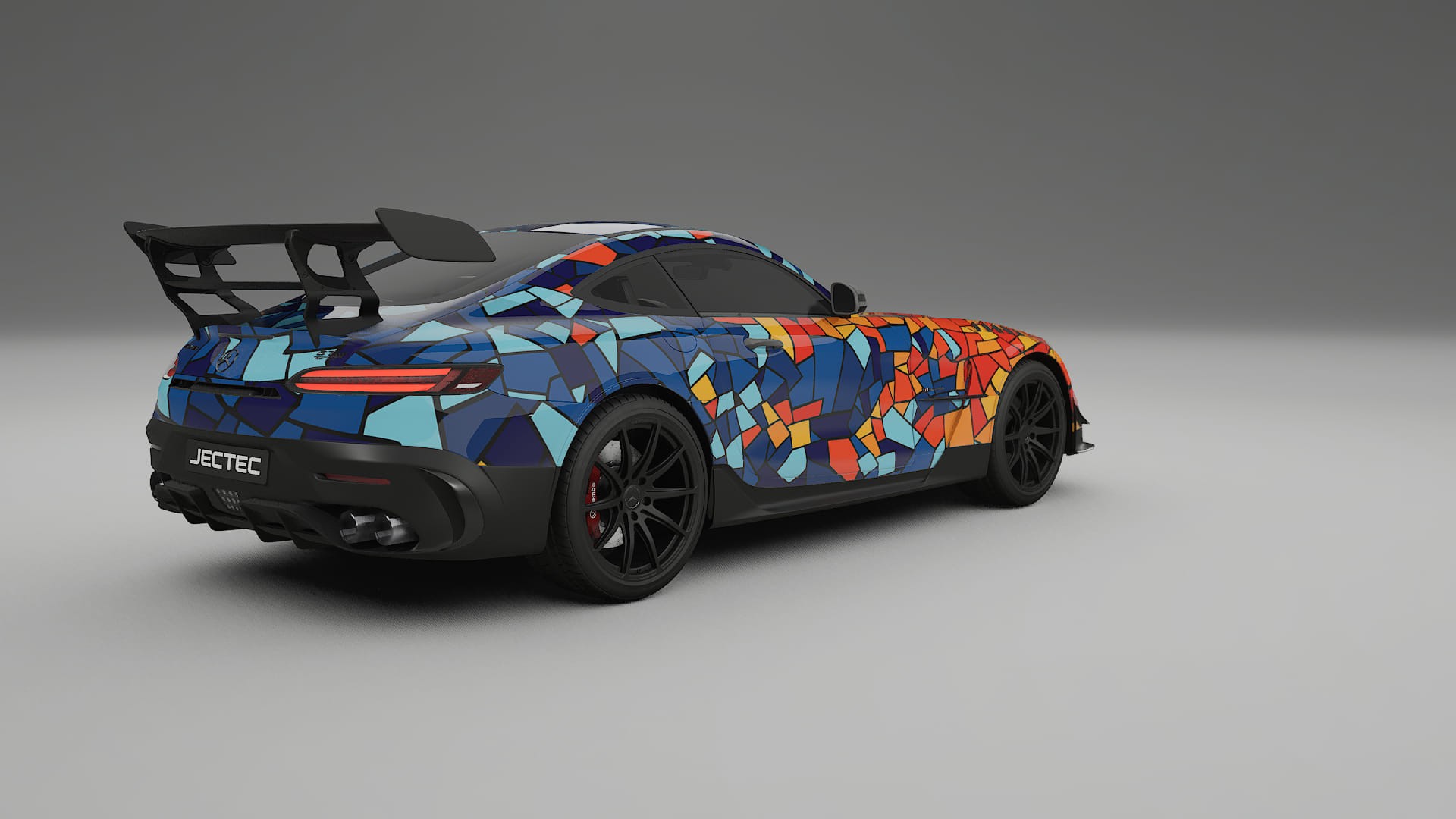 Mercedes AMG GT Black Series C192 Coupe BARCELONA – Design-Wrap PPF-Kit aus bedruckbarer Polyurethanfolie