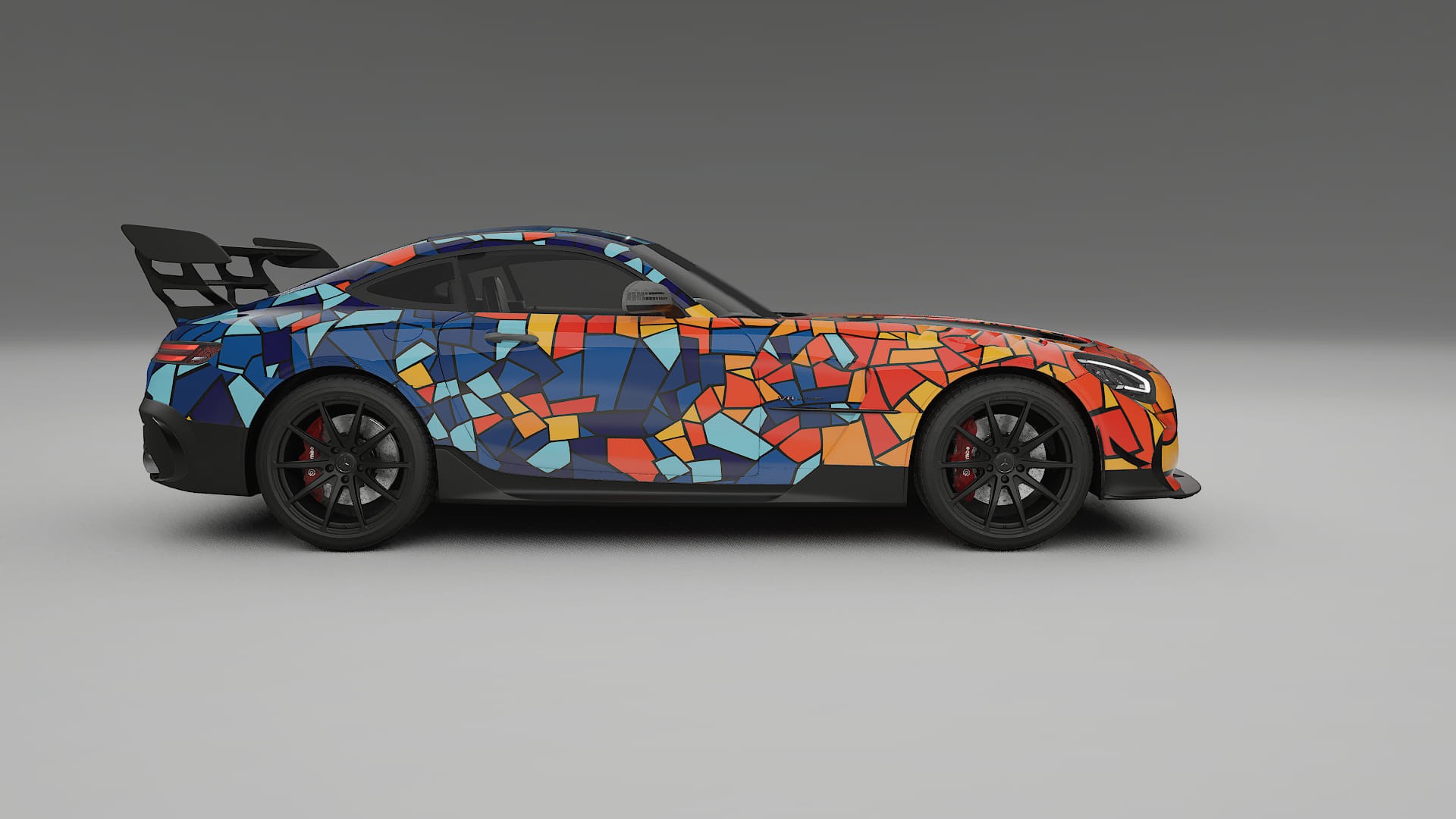 Mercedes AMG GT Black Series C192 Coupe BARCELONA – Design-Wrap PPF-Kit aus bedruckbarer Polyurethanfolie
