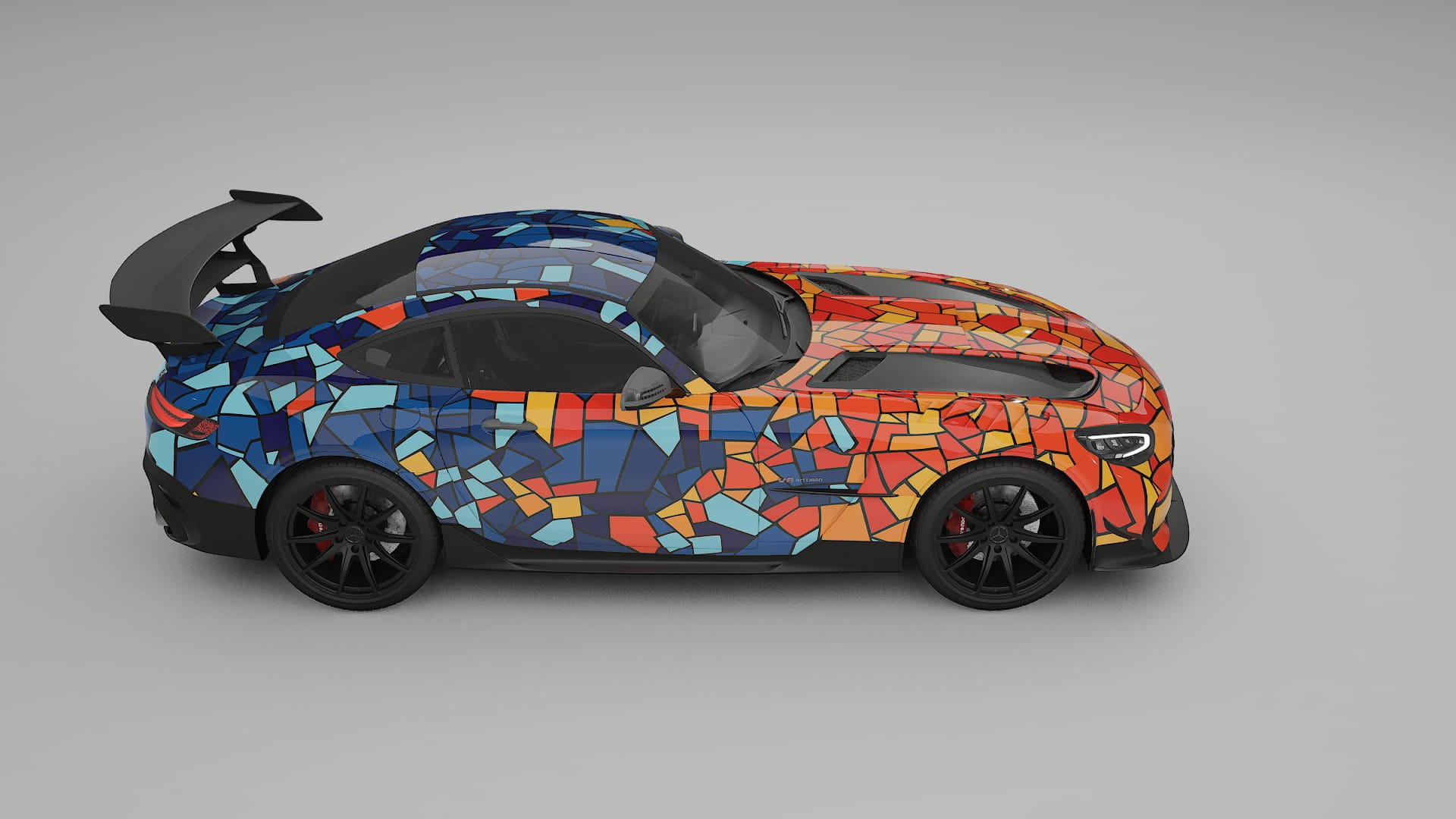 Mercedes AMG GT Black Series C192 Coupe BARCELONA – Design-Wrap PPF-Kit aus bedruckbarer Polyurethanfolie