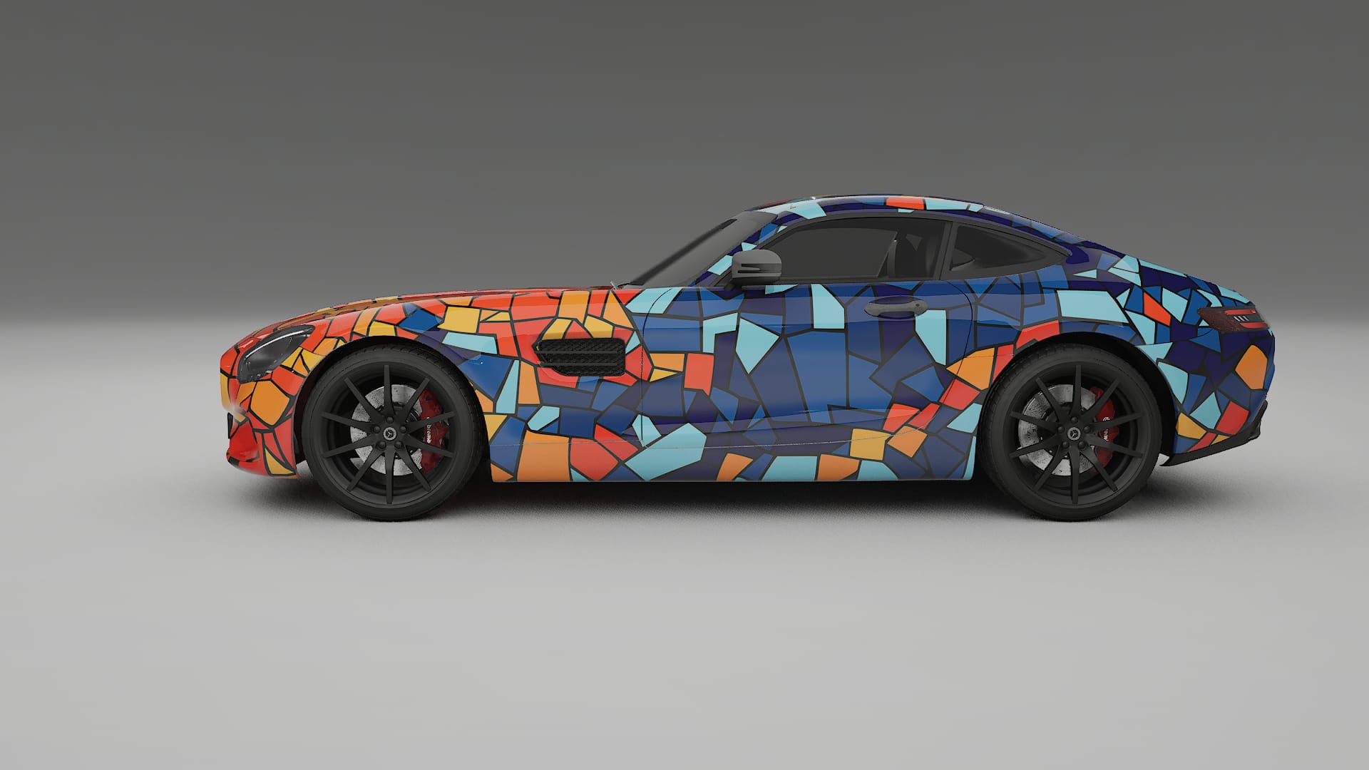Mercedes AMG GT C190 Coupe BARCELONA – Design-Wrap PPF-Kit aus bedruckbarer Polyurethanfolie