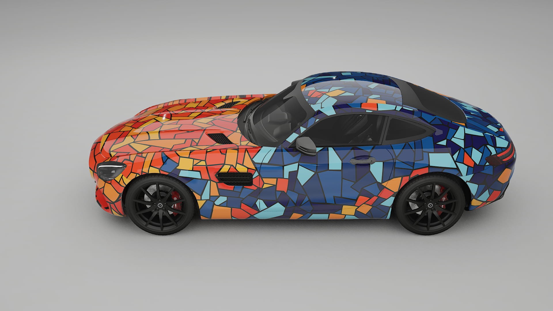 Mercedes AMG GT C190 Coupe BARCELONA – Design-Wrap PPF-Kit aus bedruckbarer Polyurethanfolie