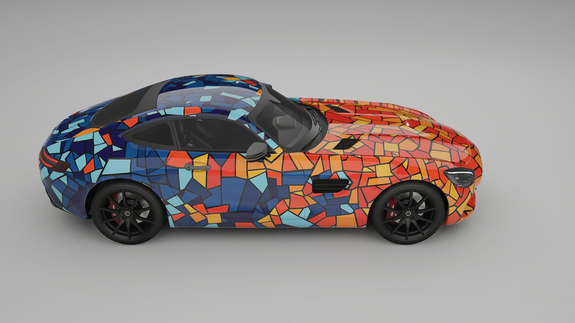 Mercedes AMG GT C190 Coupe BARCELONA – Design-Wrap PPF-Kit aus bedruckbarer Polyurethanfolie