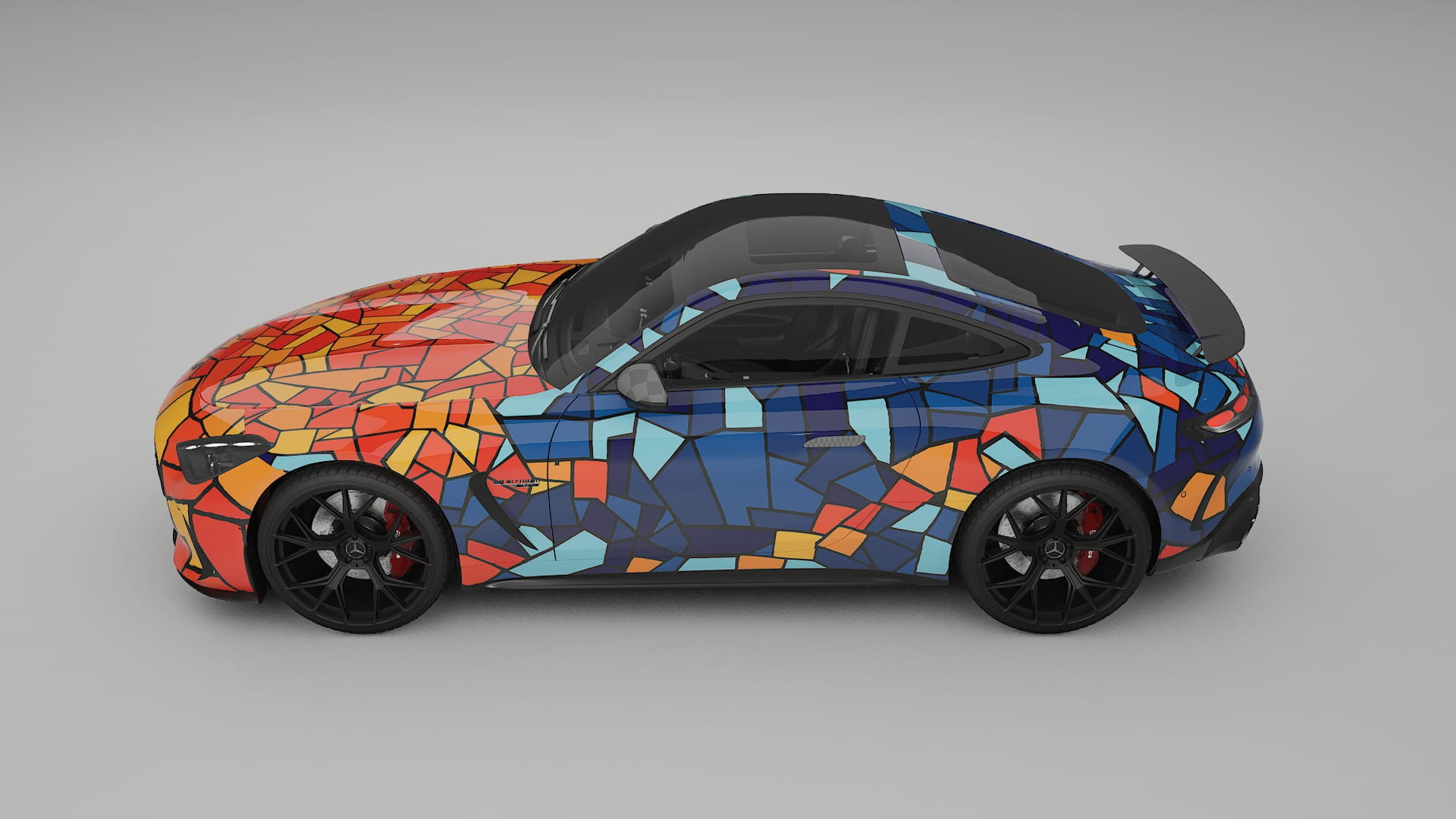 Mercedes AMG GT Coupe C192 BARCELONA – Design-Wrap PPF-Kit aus bedruckbarer Polyurethanfolie