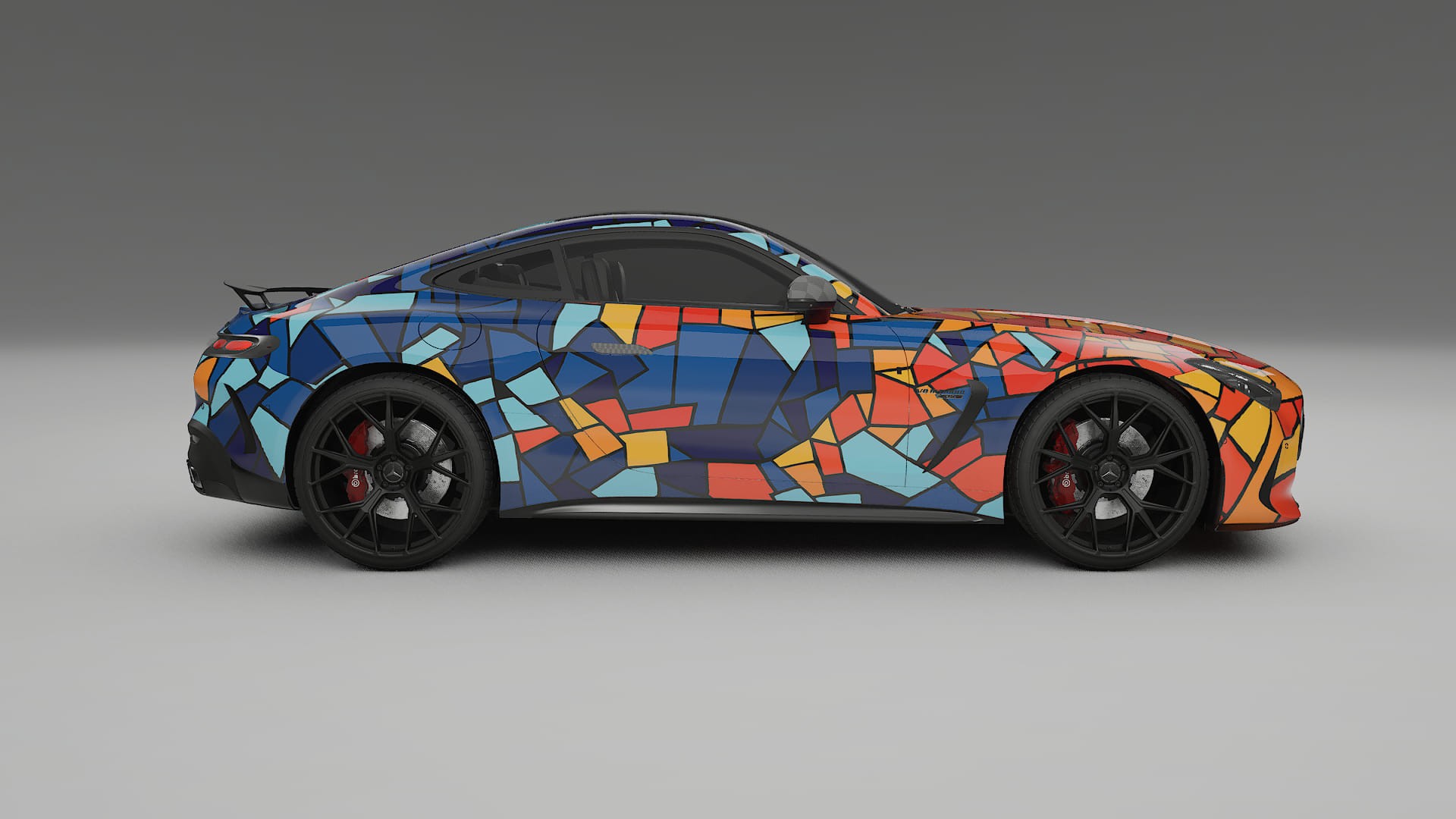 Mercedes AMG GT Coupe C192 BARCELONA – Design-Wrap PPF-Kit aus bedruckbarer Polyurethanfolie