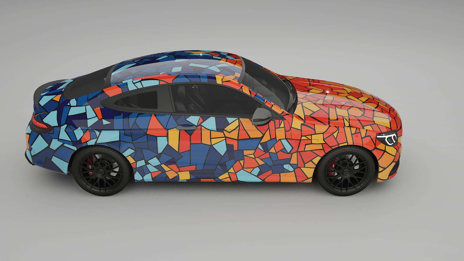 Mercedes C63 AMG W205 Coupe BARCELONA – Design-Wrap PPF-Kit aus bedruckbarer Polyurethanfolie