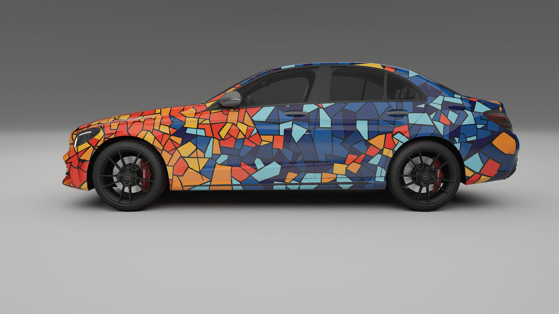 Mercedes C-class W205 AMG sedan BARCELONA – Design-Wrap PPF-Kit aus bedruckbarer Polyurethanfolie