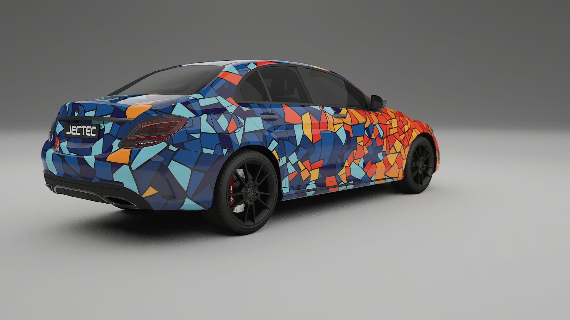 Mercedes C-class W205 AMG sedan BARCELONA – Design-Wrap PPF-Kit aus bedruckbarer Polyurethanfolie