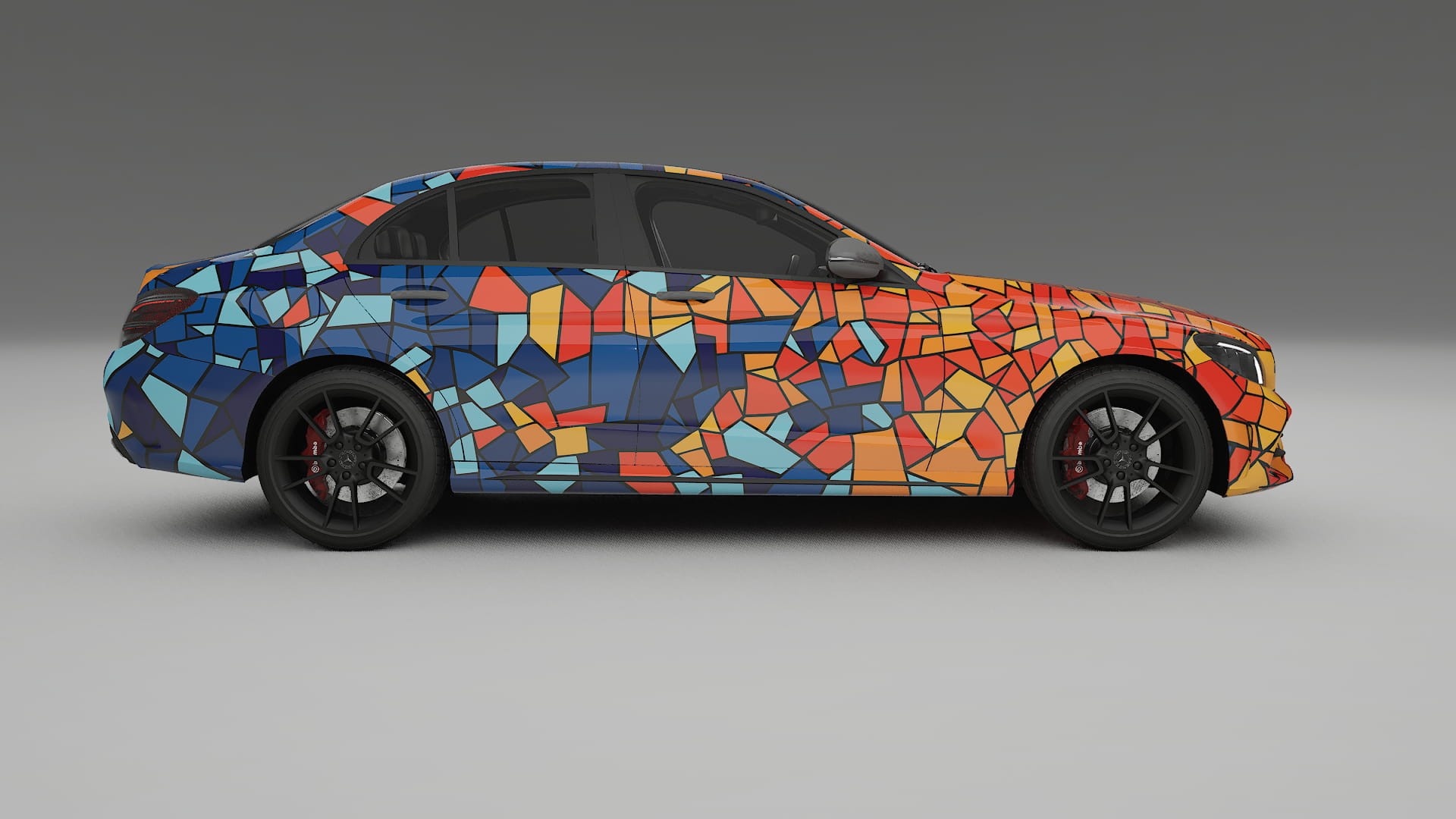Mercedes C-class W205 AMG sedan BARCELONA – Design-Wrap PPF-Kit aus bedruckbarer Polyurethanfolie