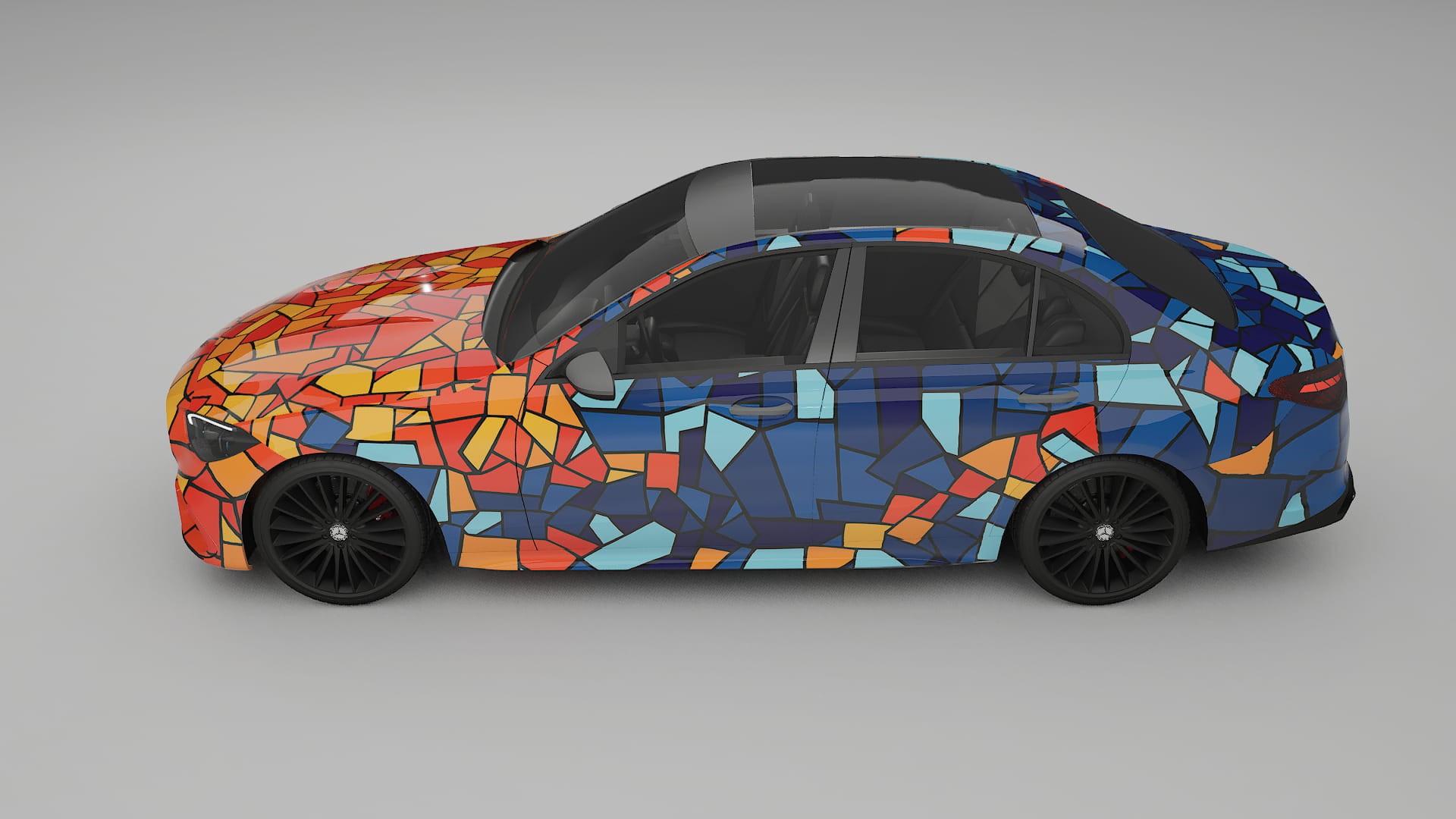 Mercedes C-class W206 BARCELONA – Design-Wrap PPF-Kit aus bedruckbarer Polyurethanfolie